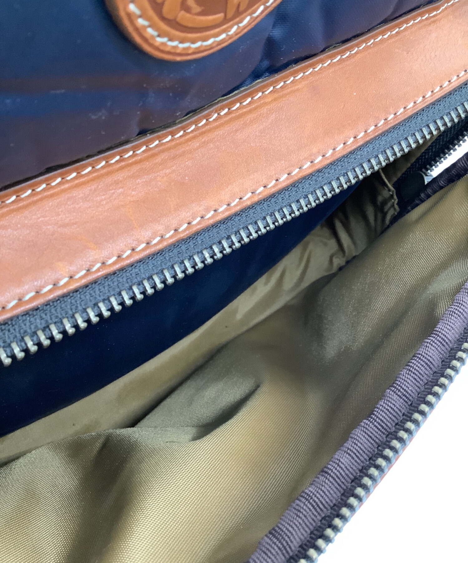 中古品】ハンティングワールド 2wayリュック ネイビー バチュークロス