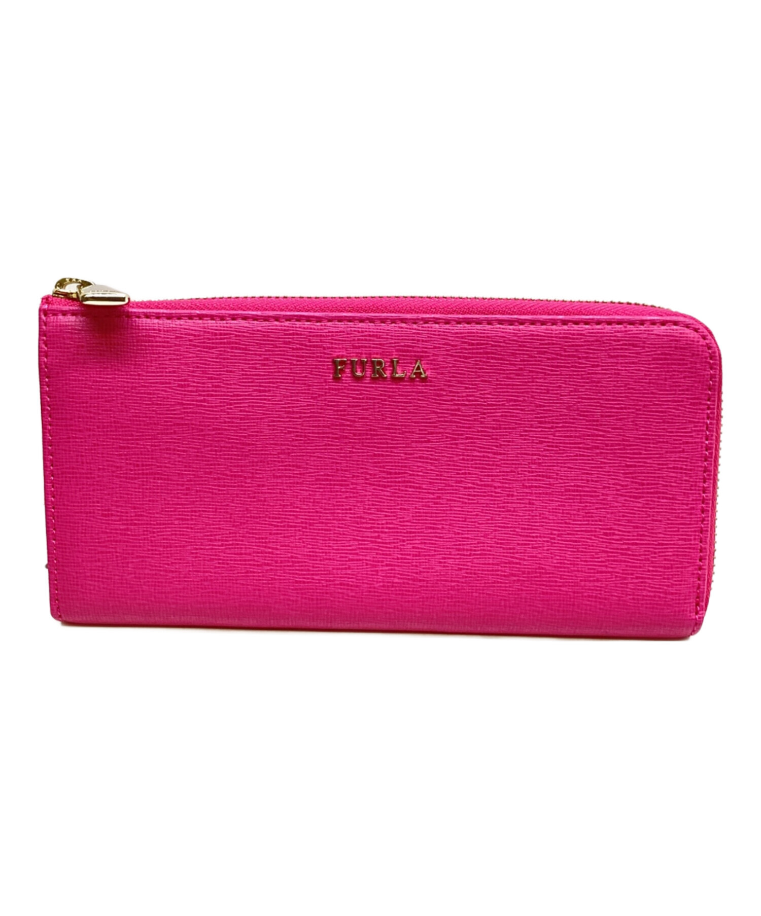 フルラ　長財布　ピンク　中古 中古・古着通販】FURLA (フルラ) L字ファスナー長財布 ショッキング