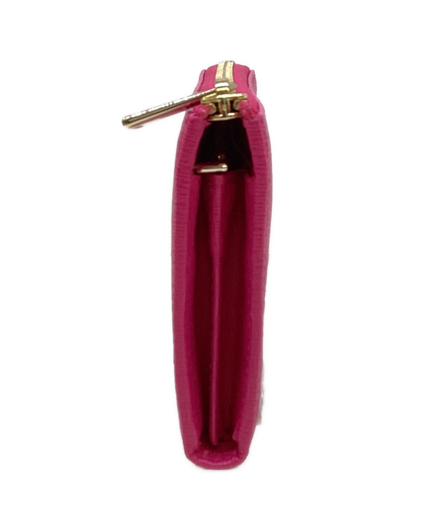 新品同様 フルラ L字ファスナー レザー ピンク 長財布 1863 【中古】Furla 中古・古着通販】FURLA (フルラ) L字ファスナー長財布 ショッキング