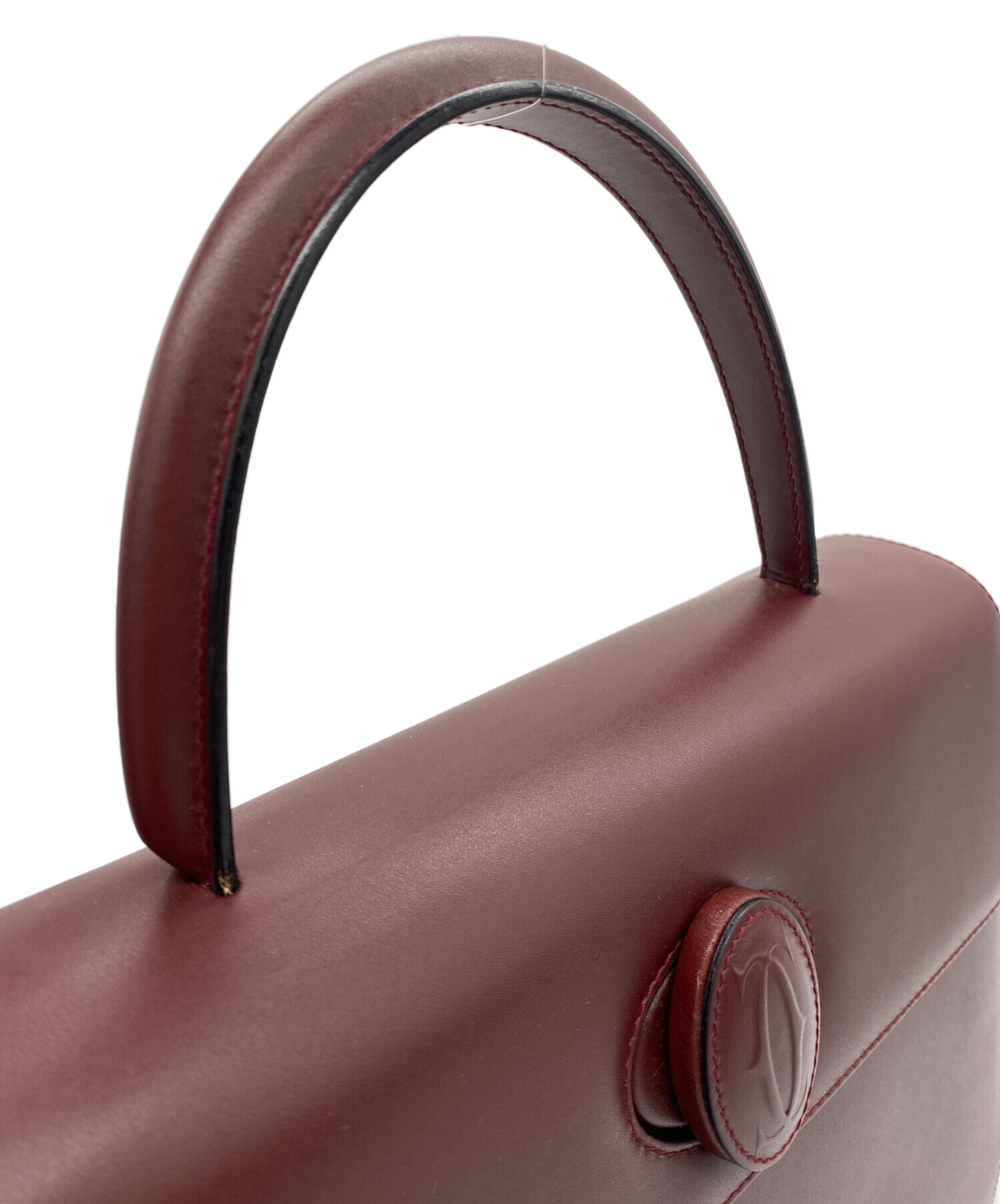 中古・古着通販】Cartier (カルティエ) ハンドバッグ ボルドー