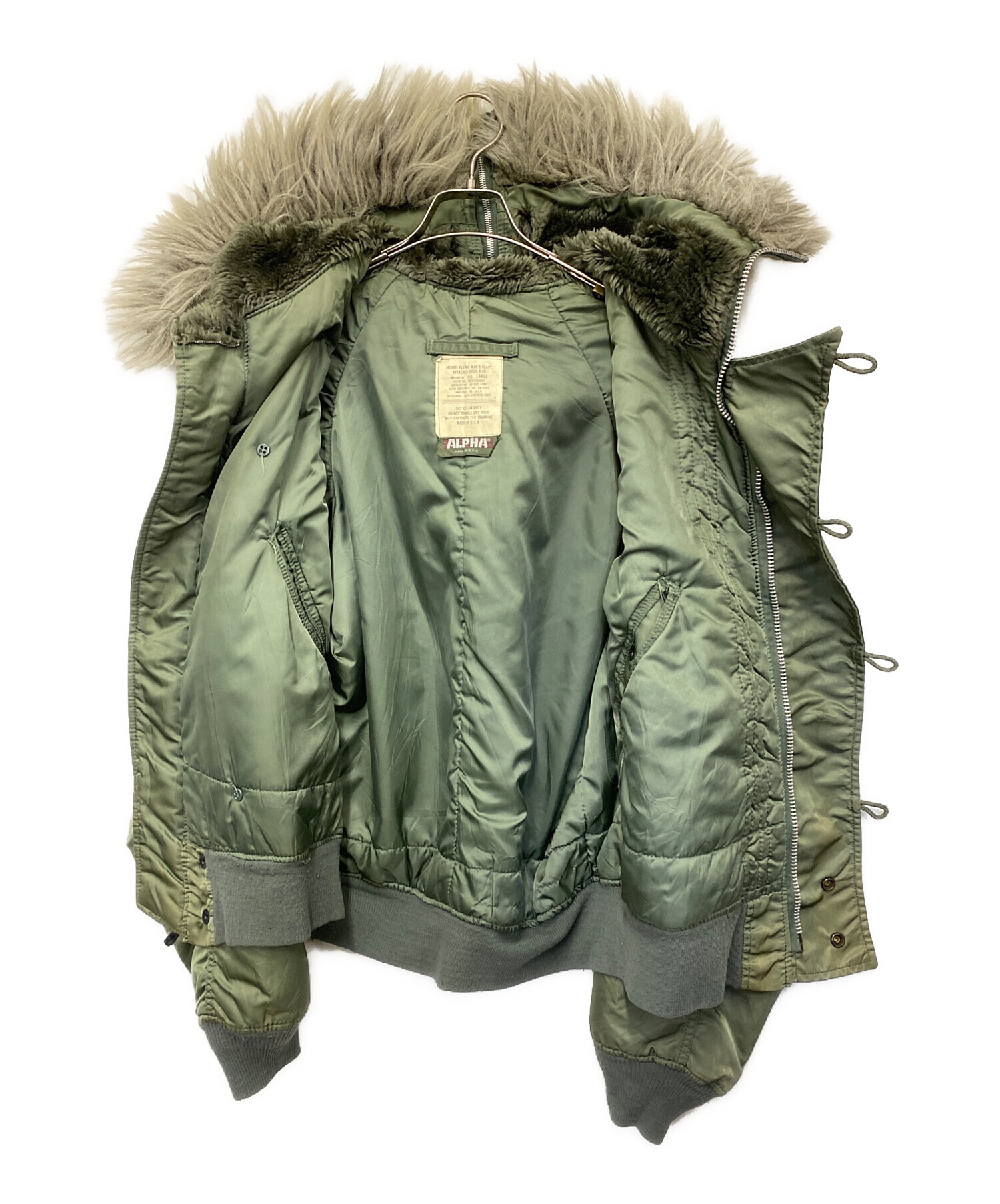 中古・古着通販】ALPHA (アルファ) N-2Bジャケット グリーン サイズ:L
