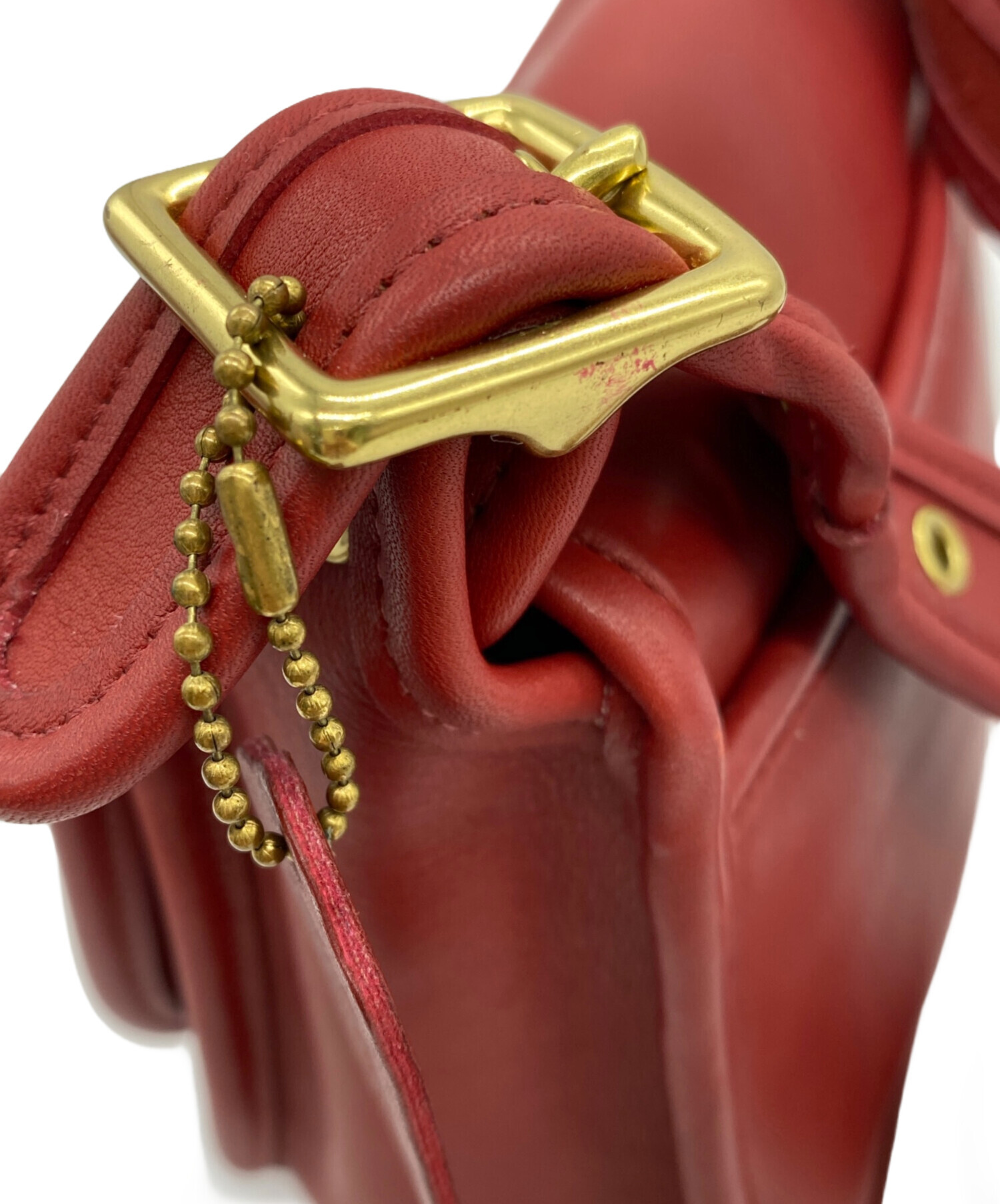 未使用　コーチ　初代かごバック　赤 中古・古着通販】COACH (コーチ) ショルダーバッグ レッド｜ブランド