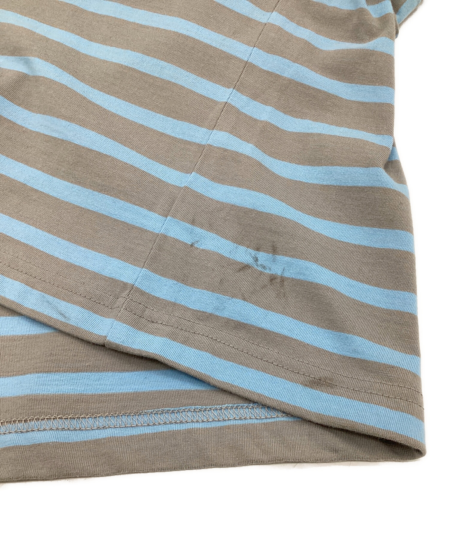 中古・古着通販】stussy (ステューシー) ボーダー 半袖Tシャツ ブルー