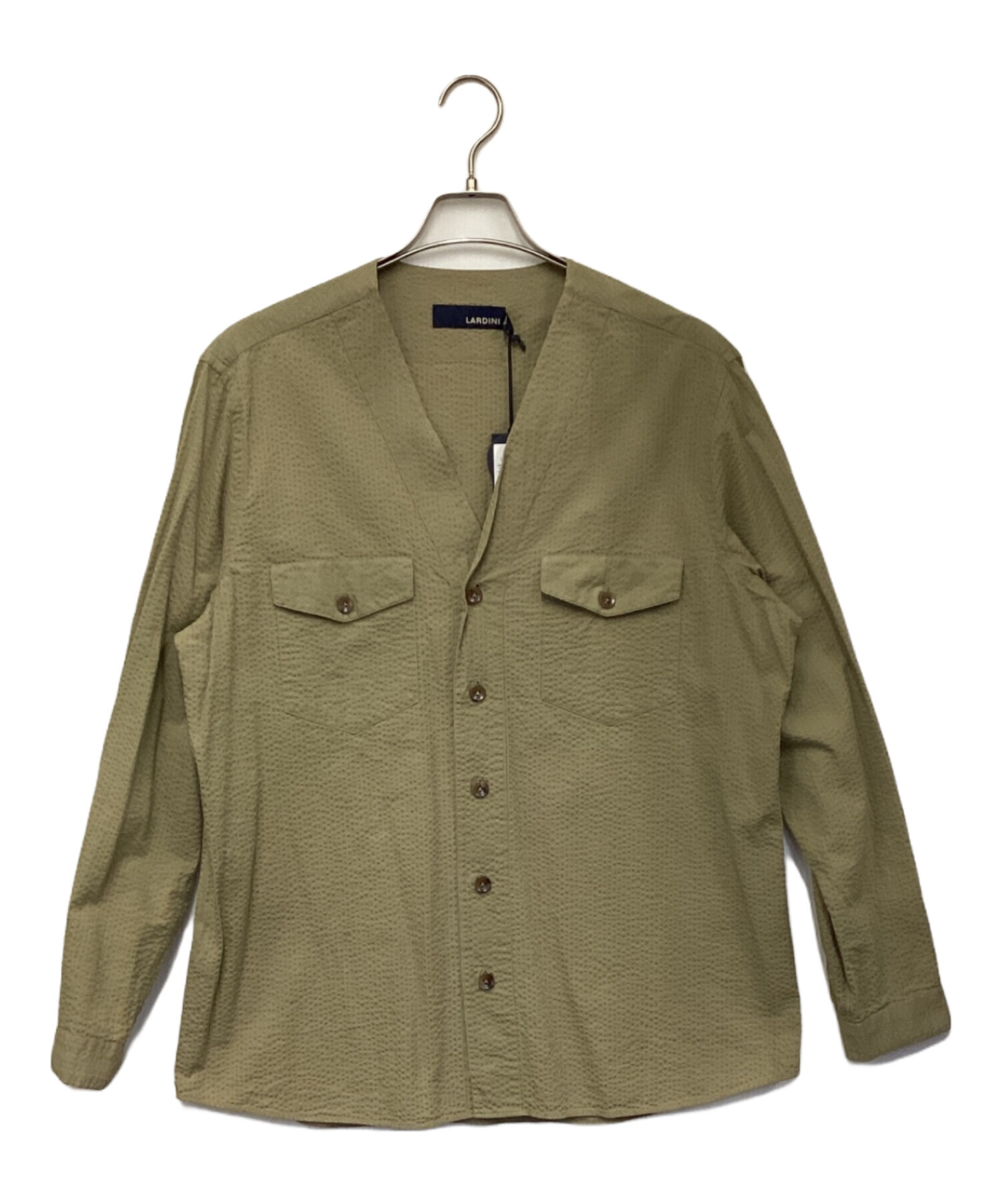 中古・古着通販】LARDINI (ラルディーニ) シアサッカー ノーカラー