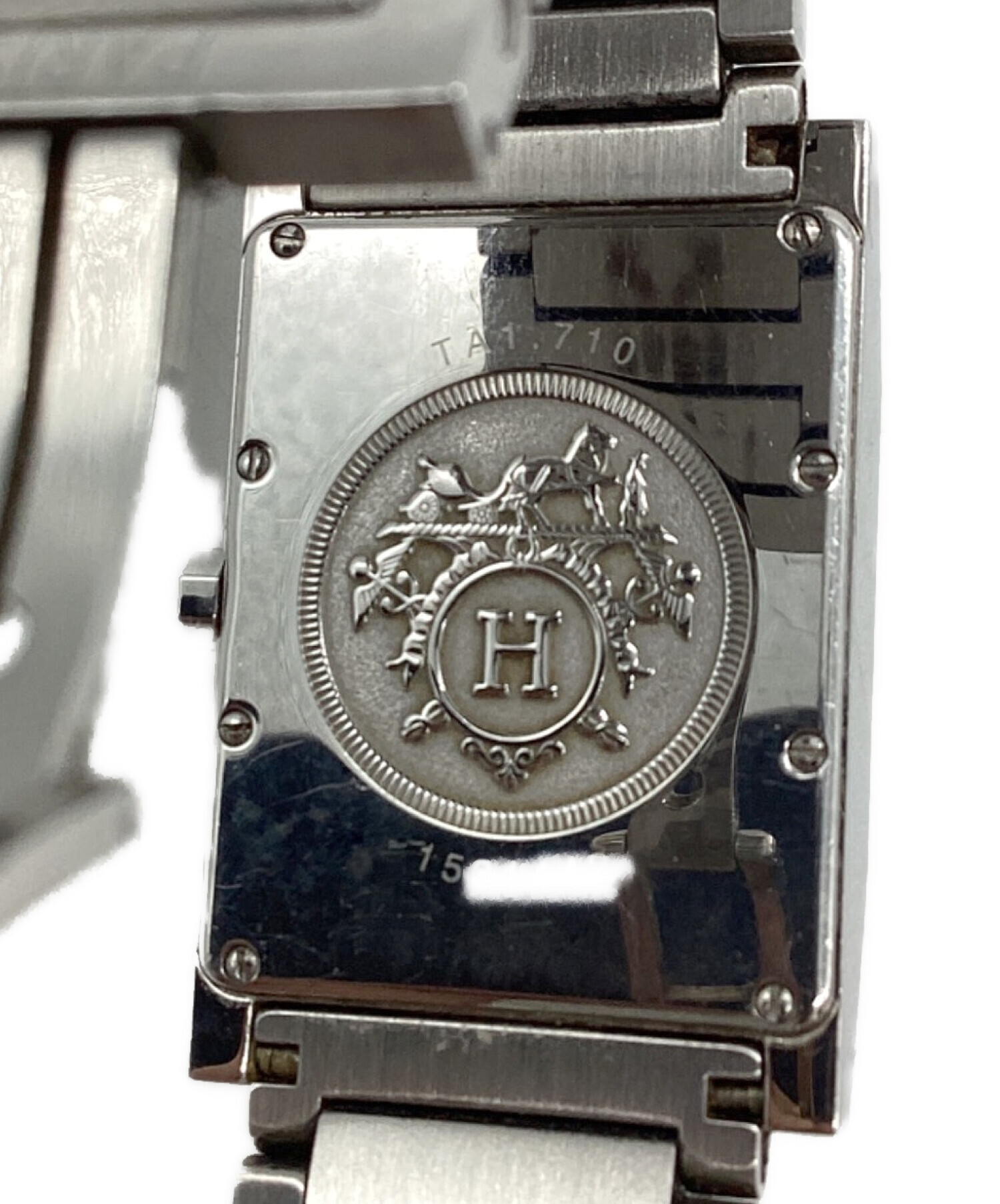 美品　エルメス　タンデム　スクエア　カットガラス　シルバー　クォーツ　付属品 楽天市場】【ウォッチ】HERMES エルメス タンデム シルバー文字盤 SS
