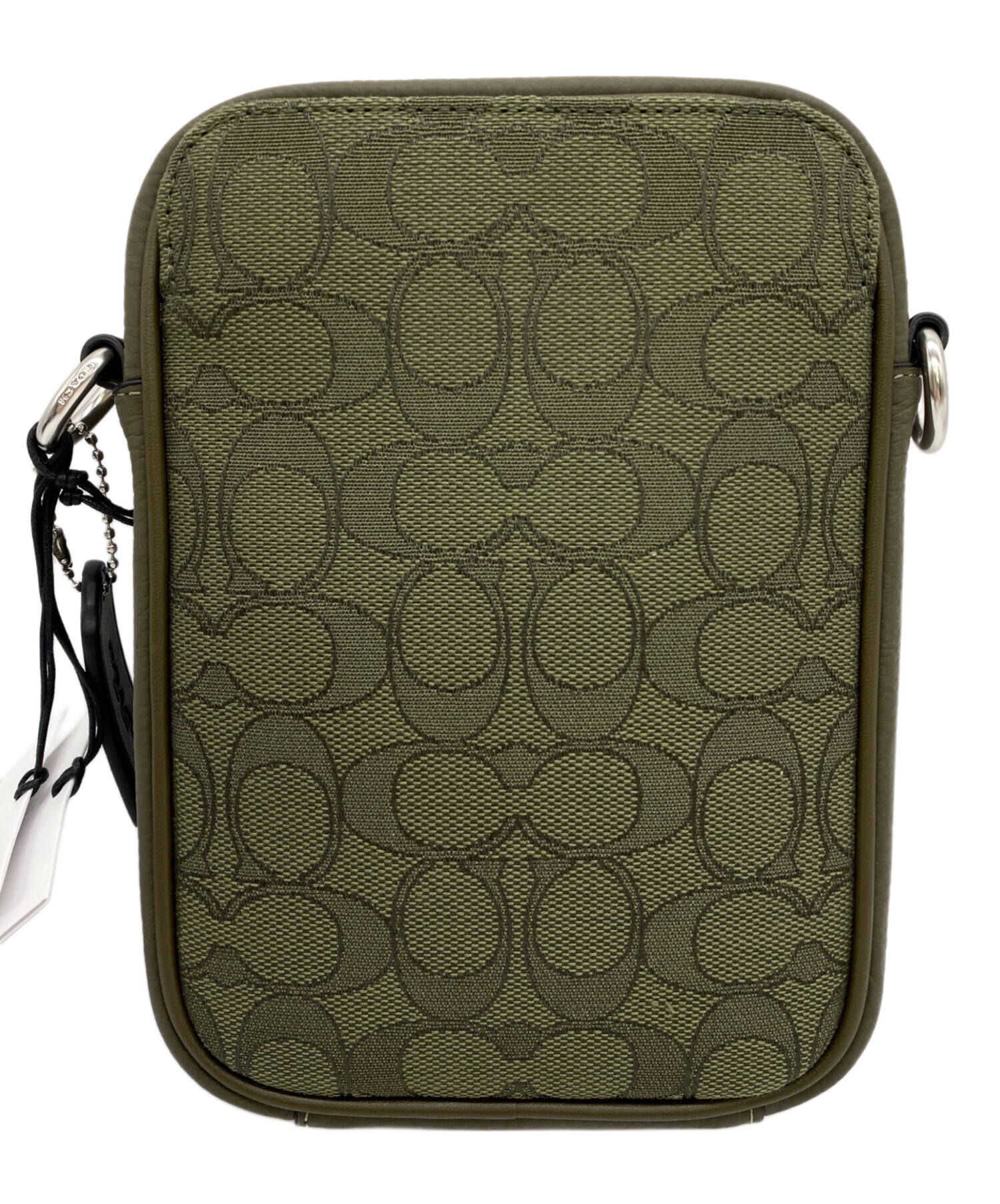 中古・古着通販】COACH (コーチ) ショルダーバッグ グリーン×ブラック 