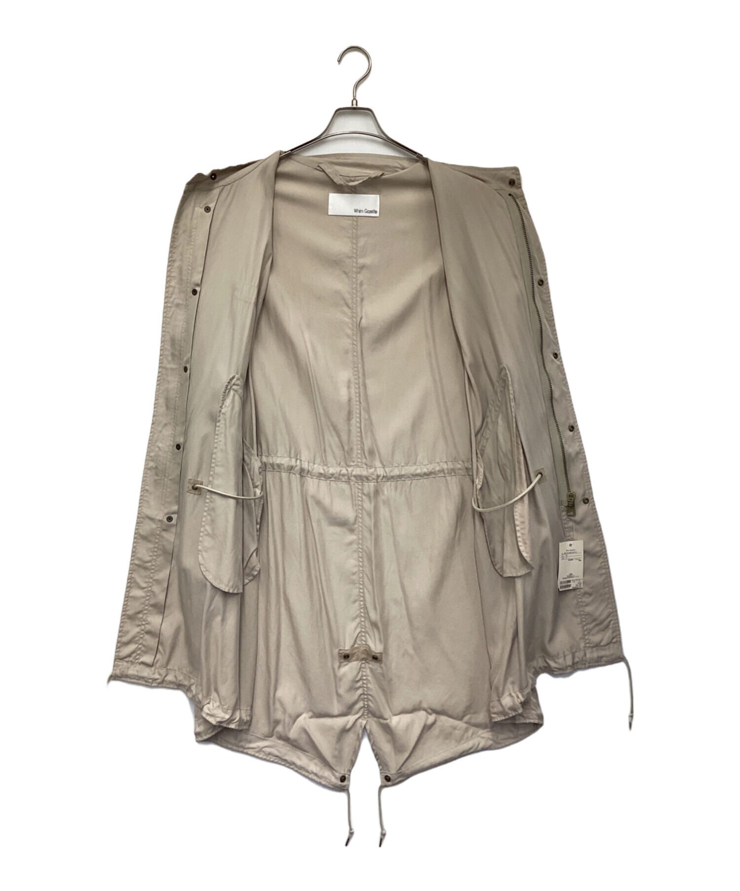 【美品】Whim Gazetteリヨセルミリタリーコート ベージュ 中古・古着通販】Whim Gazette (ウィムガゼット) リヨセルミリタリー