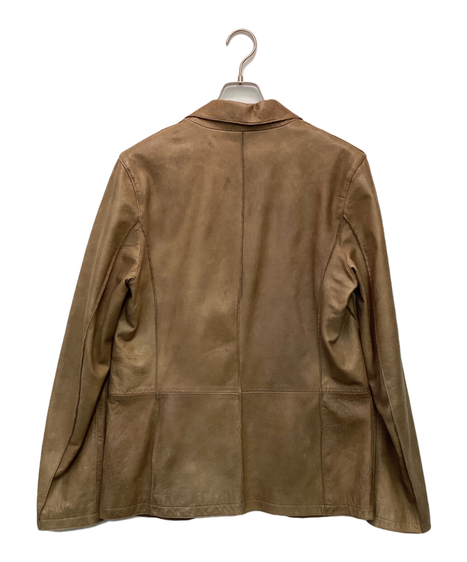 中古・古着通販】GARRETT (ギャレット) 2B レザージャケット ブラウン