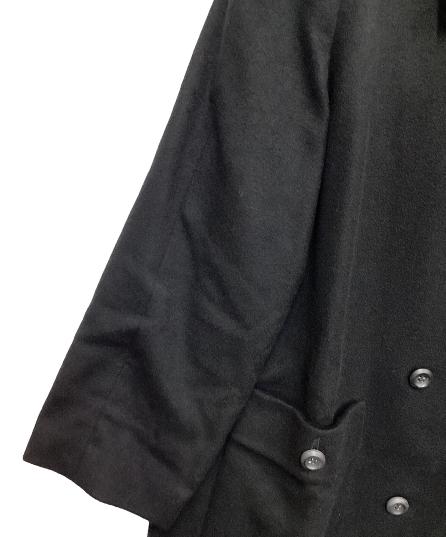 中古・古着通販】Cathelin (カトラン) カシミヤコート ブラック サイズ 