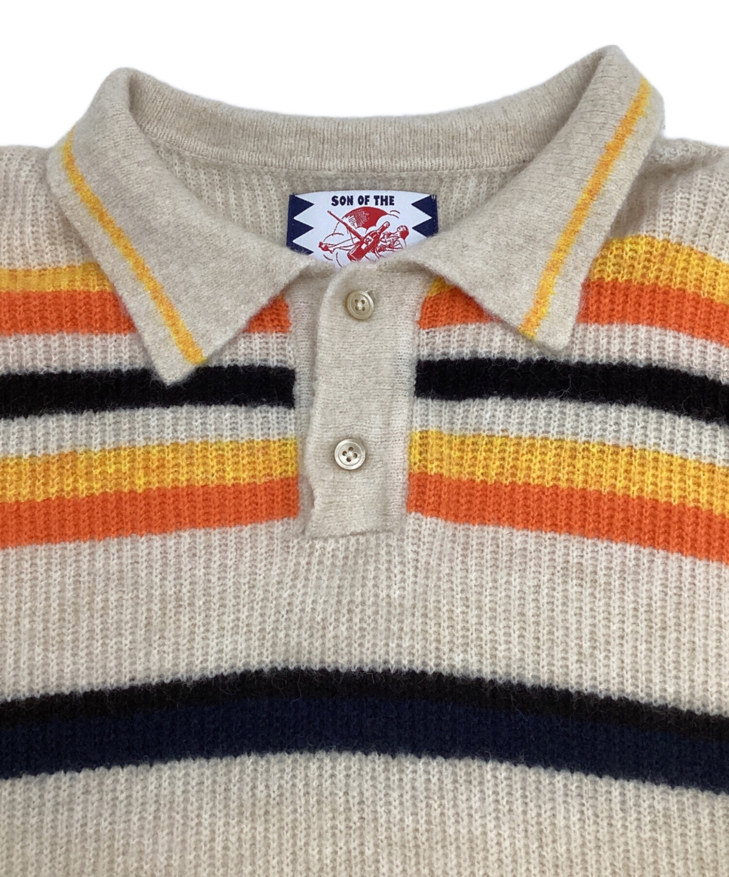 中古・古着通販】son of the cheese (サノバチーズ) Border Polo