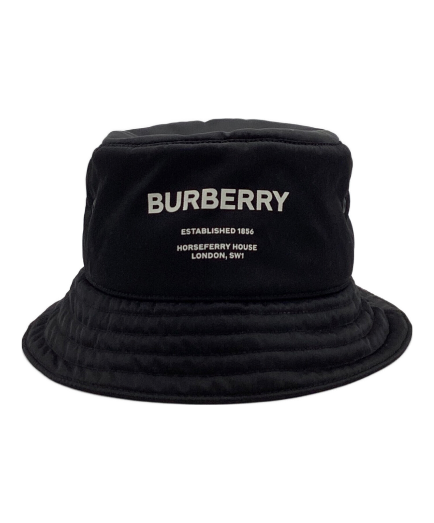 BURBERRY バーバリー バケットハット ブラック L 中古・古着通販】BURBERRY (バーバリー) バケットハット ブラック