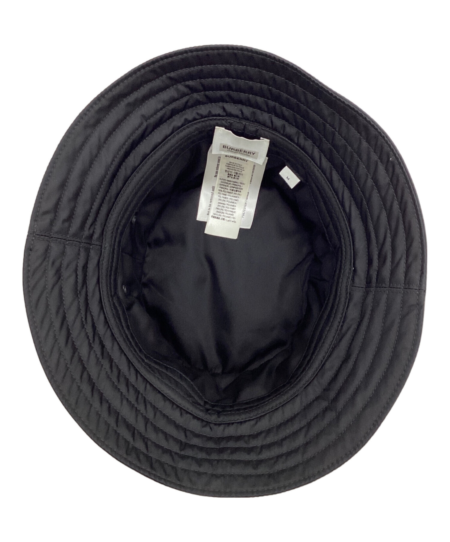 BURBERRY ブラック バケットハット M BURBERRY バケットハット Mサイズ ブラック 【公式通販】
