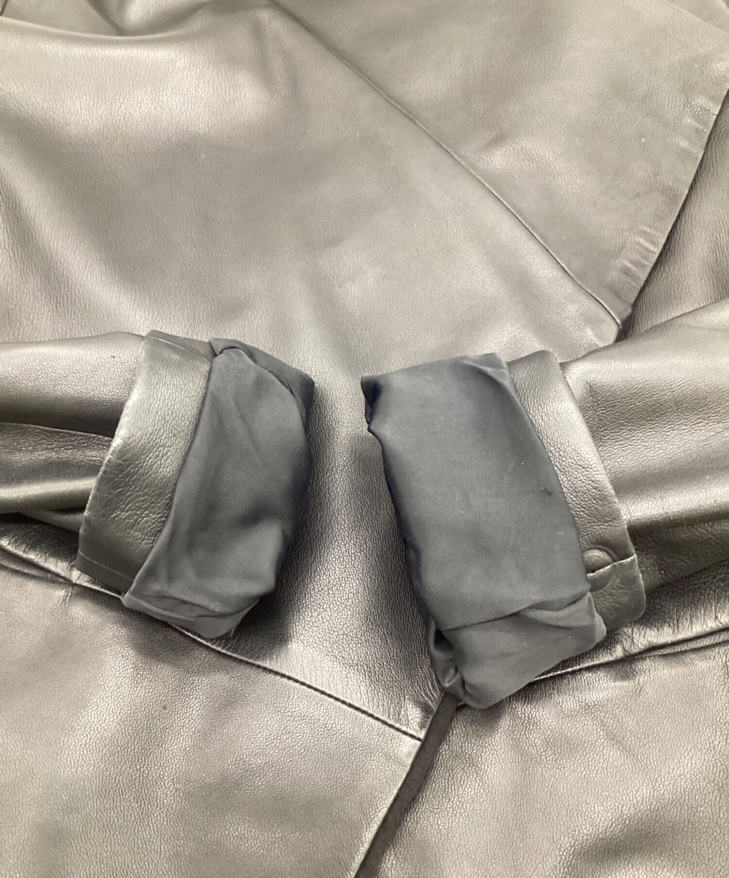 中古・古着通販】theory (セオリー) レザージャケット ブラック サイズ