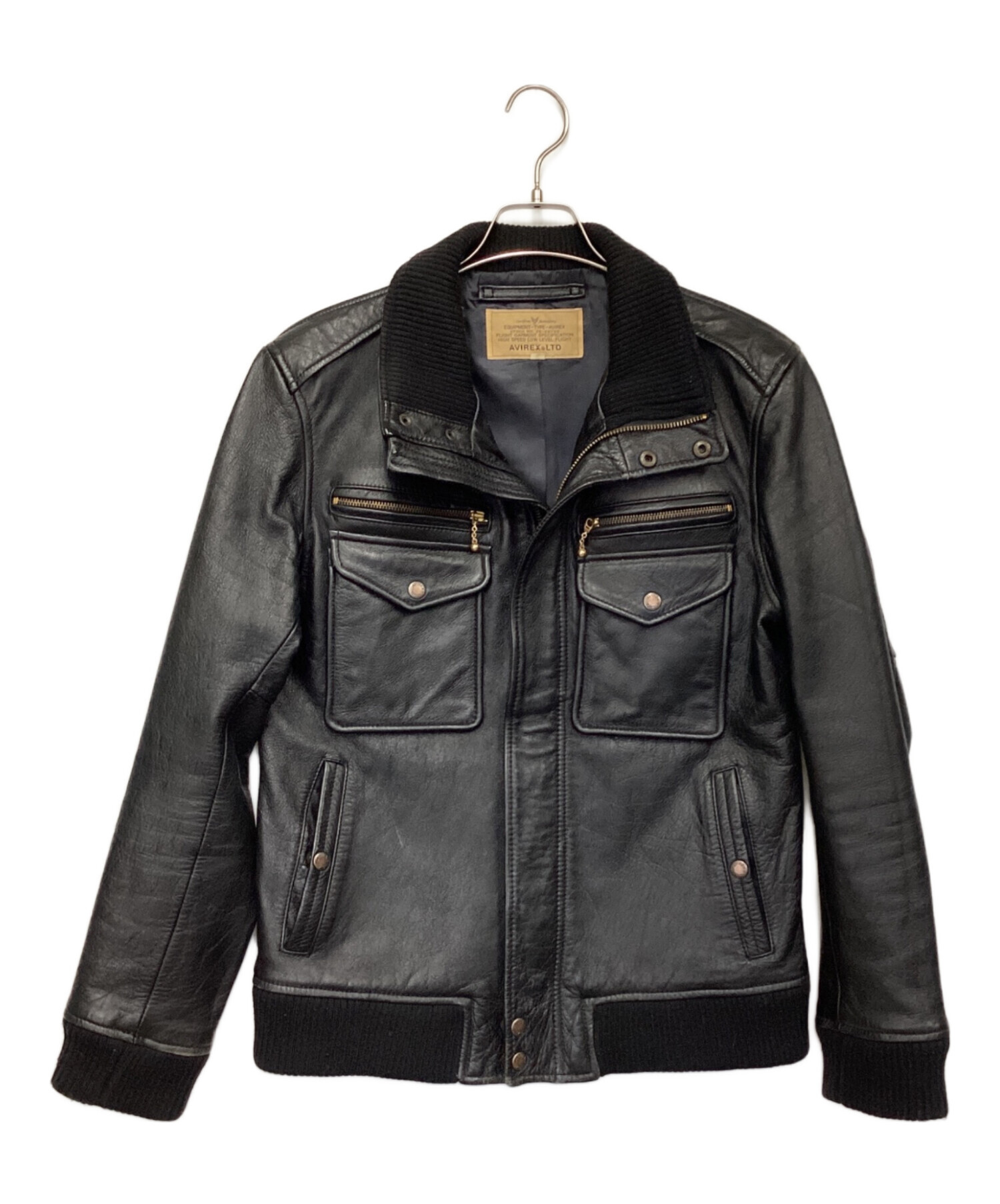 メ*8様 ゲリラSALE AVIREX グレー レザー ジャケット 3xl 激安 中古・古着通販】AVIREX (アヴィレックス) 77/78レザージャケット