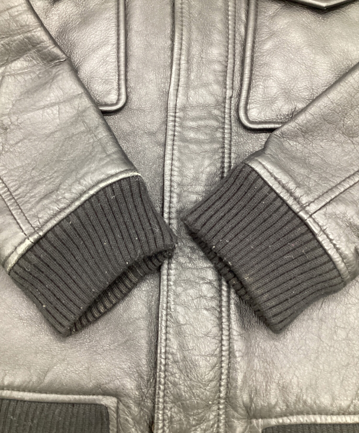 中古・古着通販】AVIREX (アヴィレックス) レザージャケット ブラック