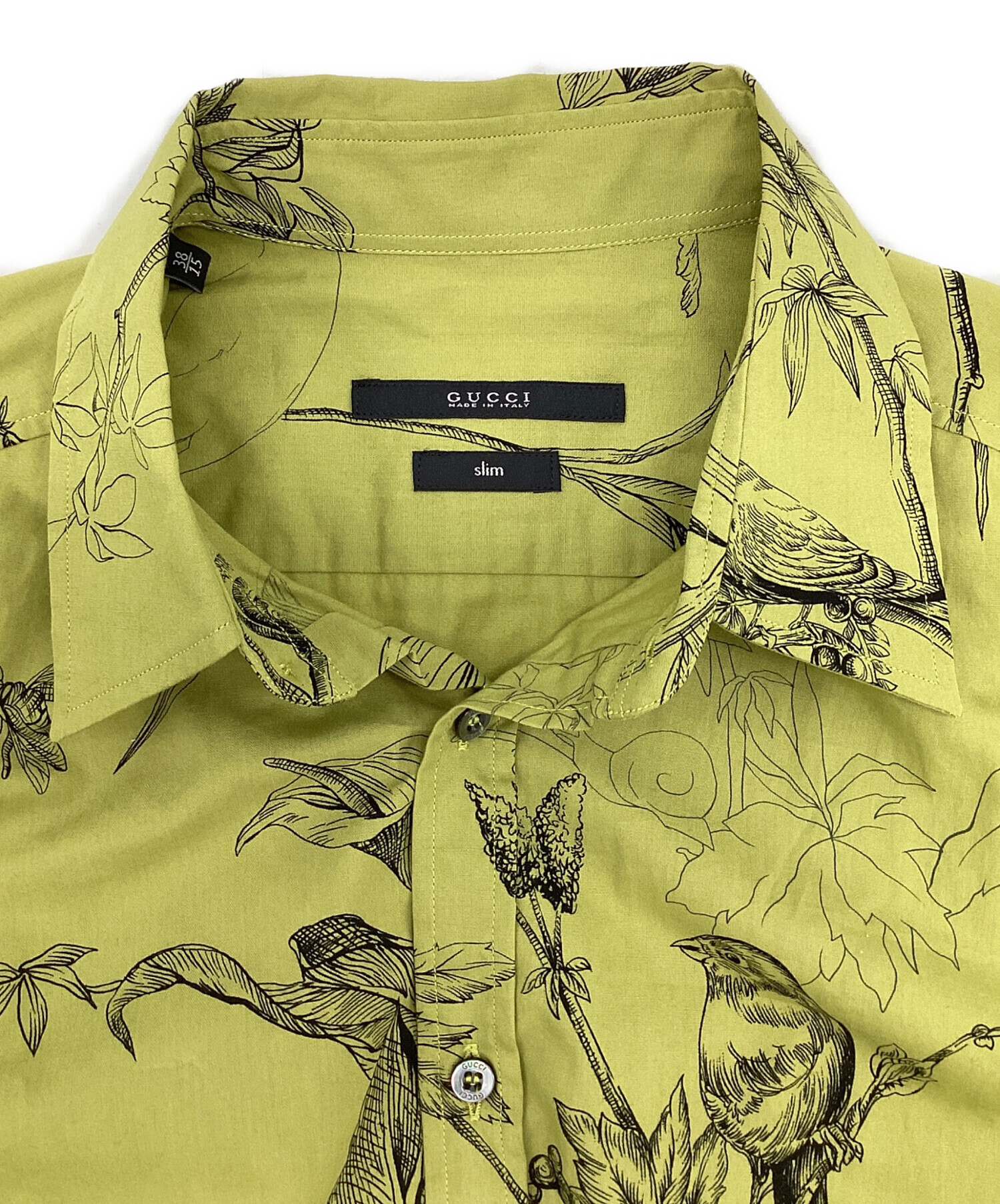 中古・古着通販】GUCCI (グッチ) ロング スリーブ シャツ グリーン