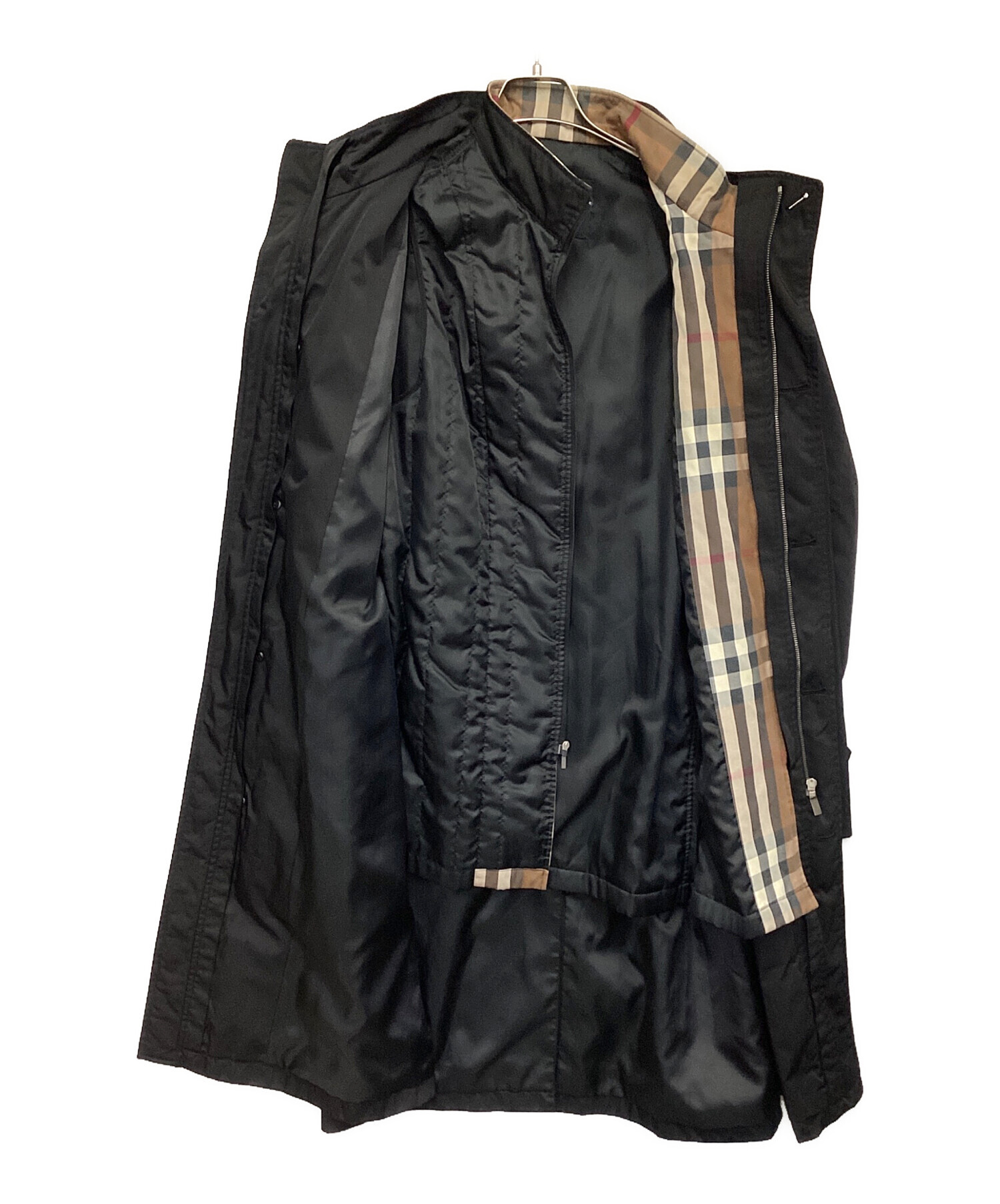 中古・古着通販】BURBERRY (バーバリー) ライナー付コート ブラック