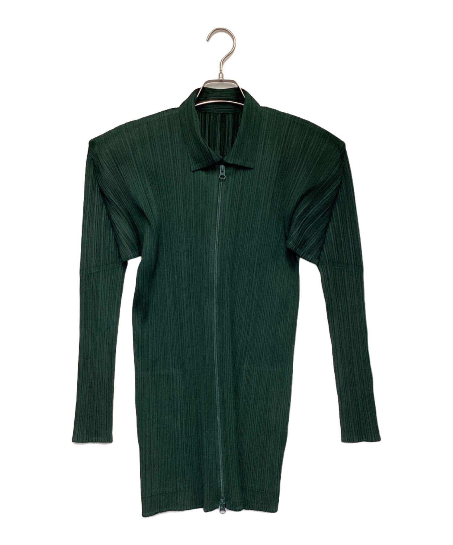 PLEATS PLEASE プリーツプリーズ イッセイミヤケジャケット 緑 XL