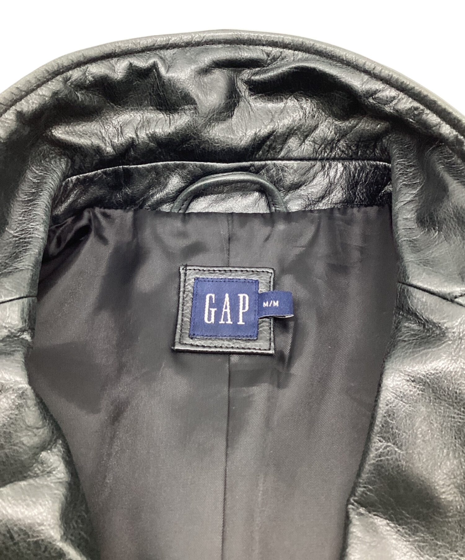 中古・古着通販】GAP (ギャップ) レザージャケット ブラック