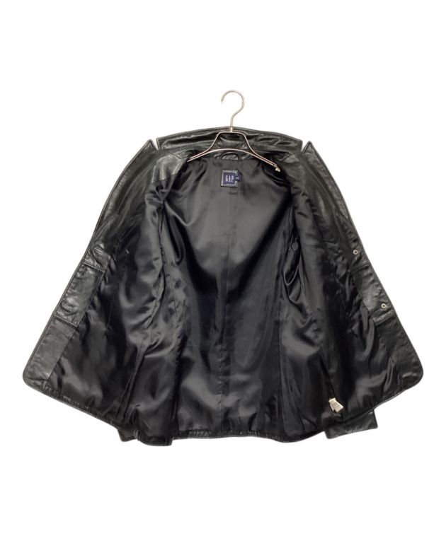 中古・古着通販】GAP (ギャップ) レザージャケット ブラック サイズ:M
