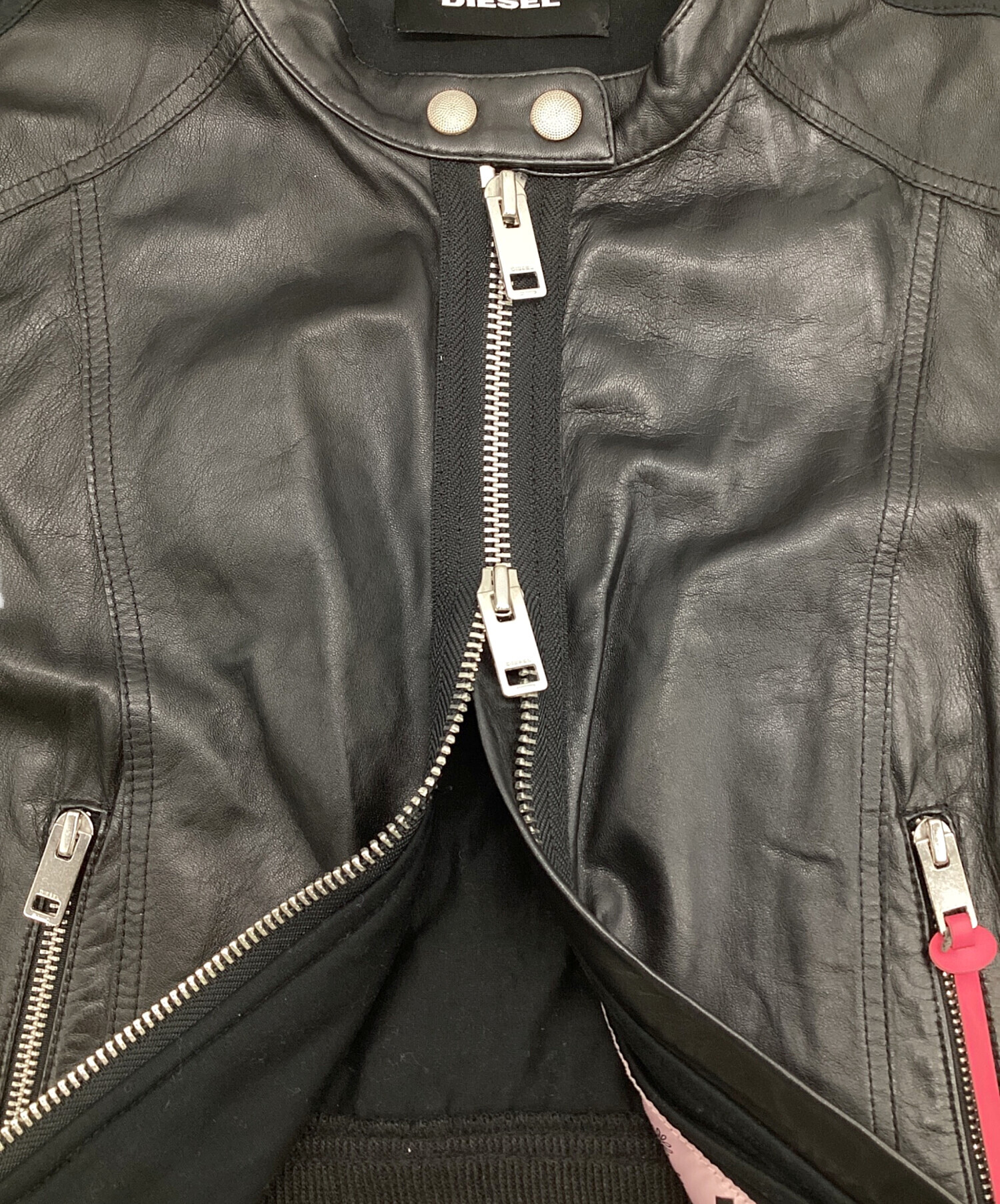 【激渋】DIESEL vintage加工 ライダースジャケット シープレザー 中古・古着通販】DIESEL (ディーゼル) シープスキンレザーライダース
