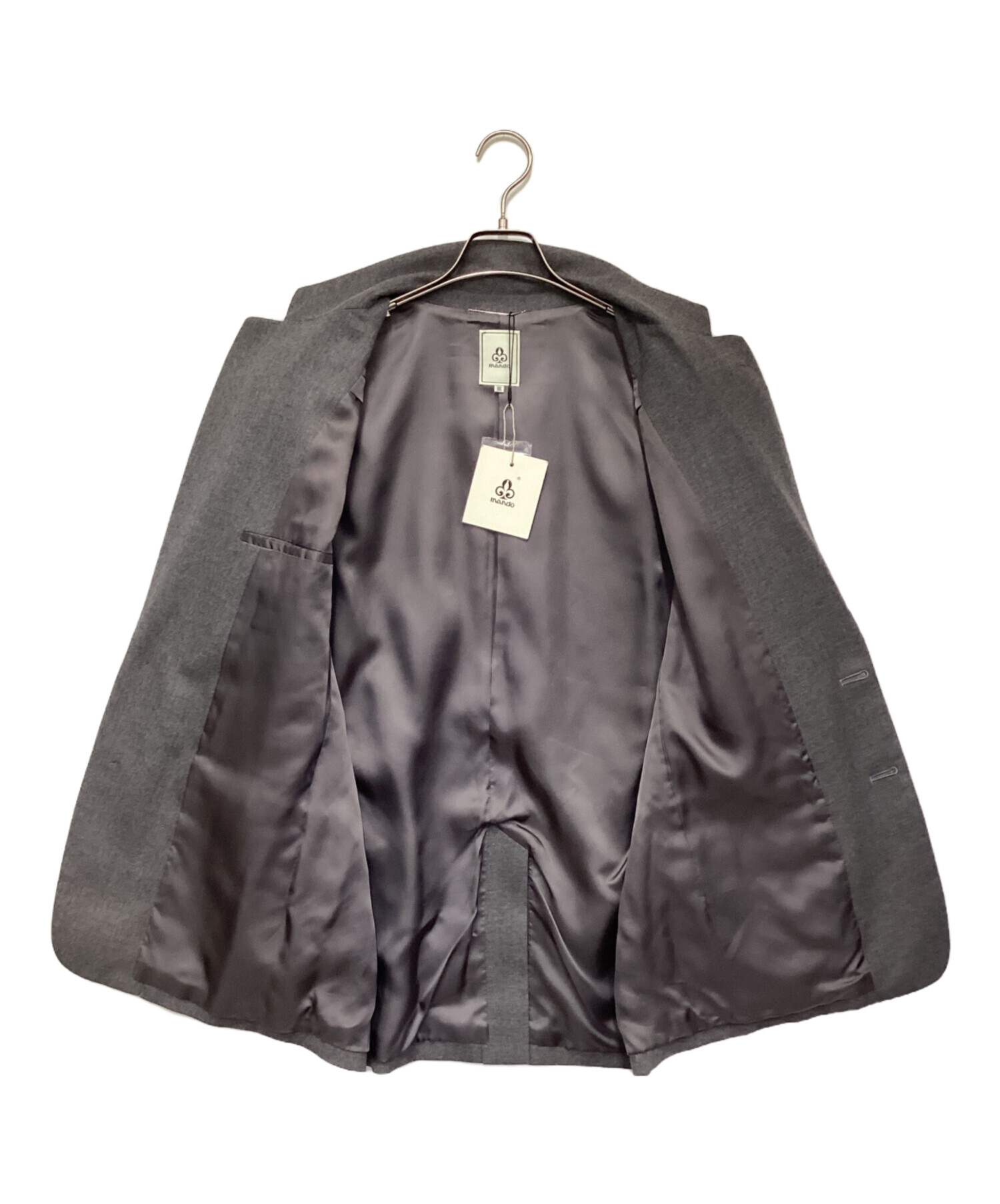 美品！mandoマンドゥ ジャケットセットアップ スーツ グレー 灰 1 ＝ML 中古・古着通販】MANDO (マンドー) ウール2Bジャケット グレー