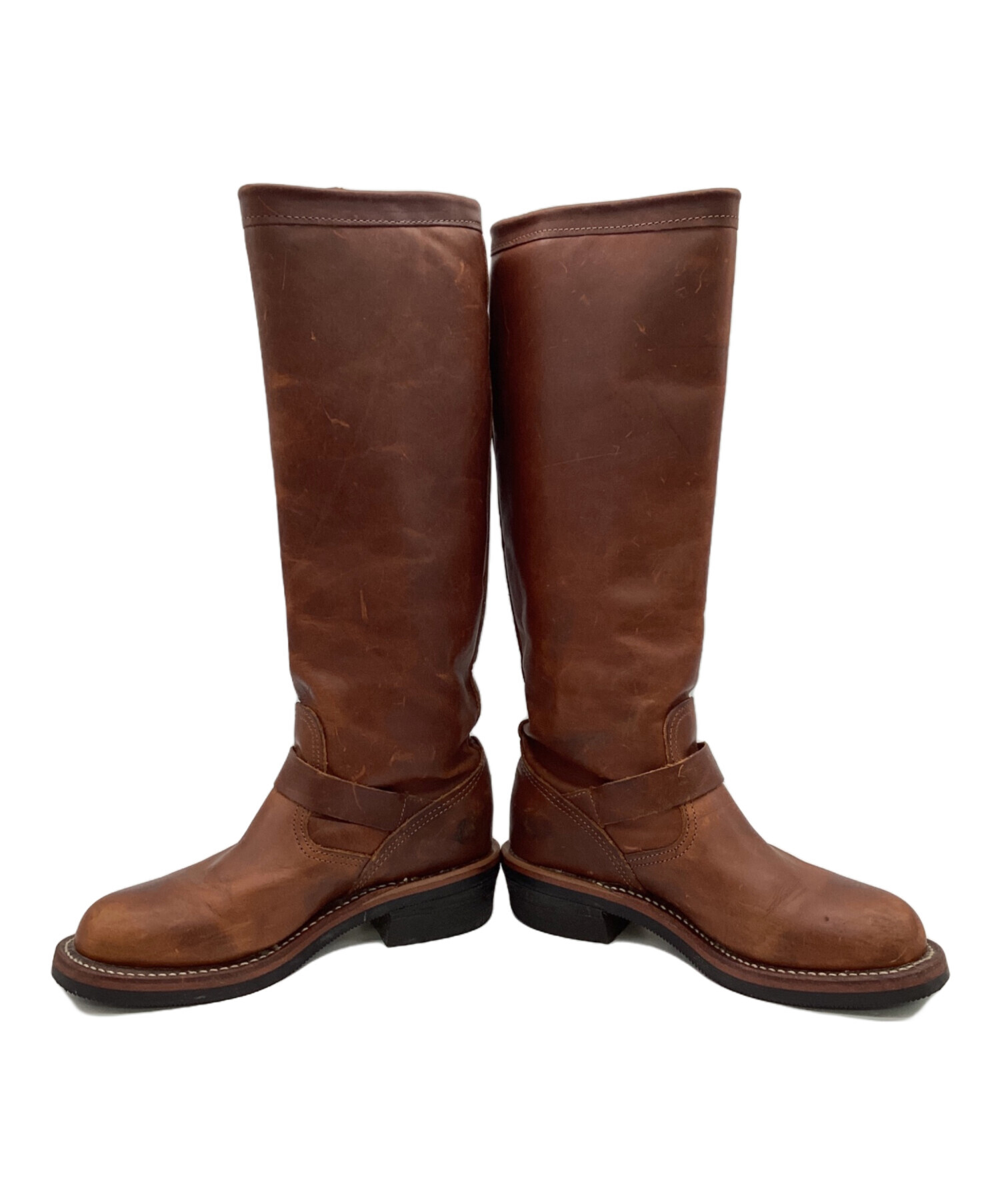 Chippewa エンジニアブーツ ブラウン8E ブラウンレザーエンジニアブーツ CHIPPEWAチペワ ブラウンレザーエンジニアブーツ - メルカリ