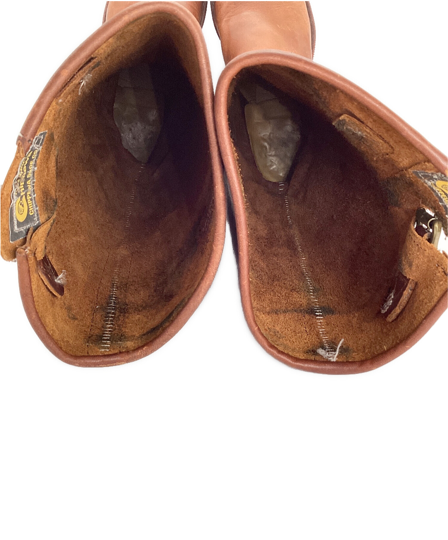未使用　CHIPPEWA エンジニアブーツ US7.5E 25cm ブラウン CHIPPEWA チペワ US7.5D 25.5cm エンジニアブーツ 27910 ミドルカット