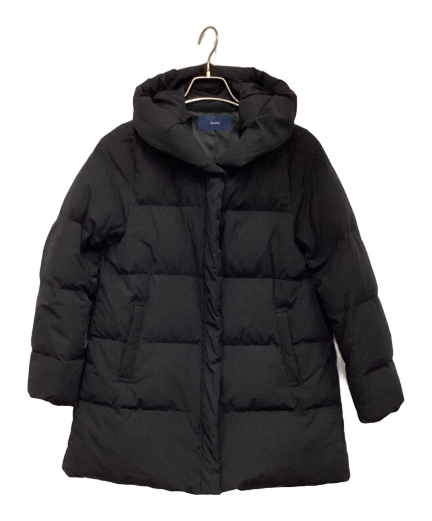 〈みしゅう〉SHIPS ショールカラーミディダウン　Sサイズ　ブラック 中古・古着通販】SHIPS (シップス) ショールカラーミディダウン