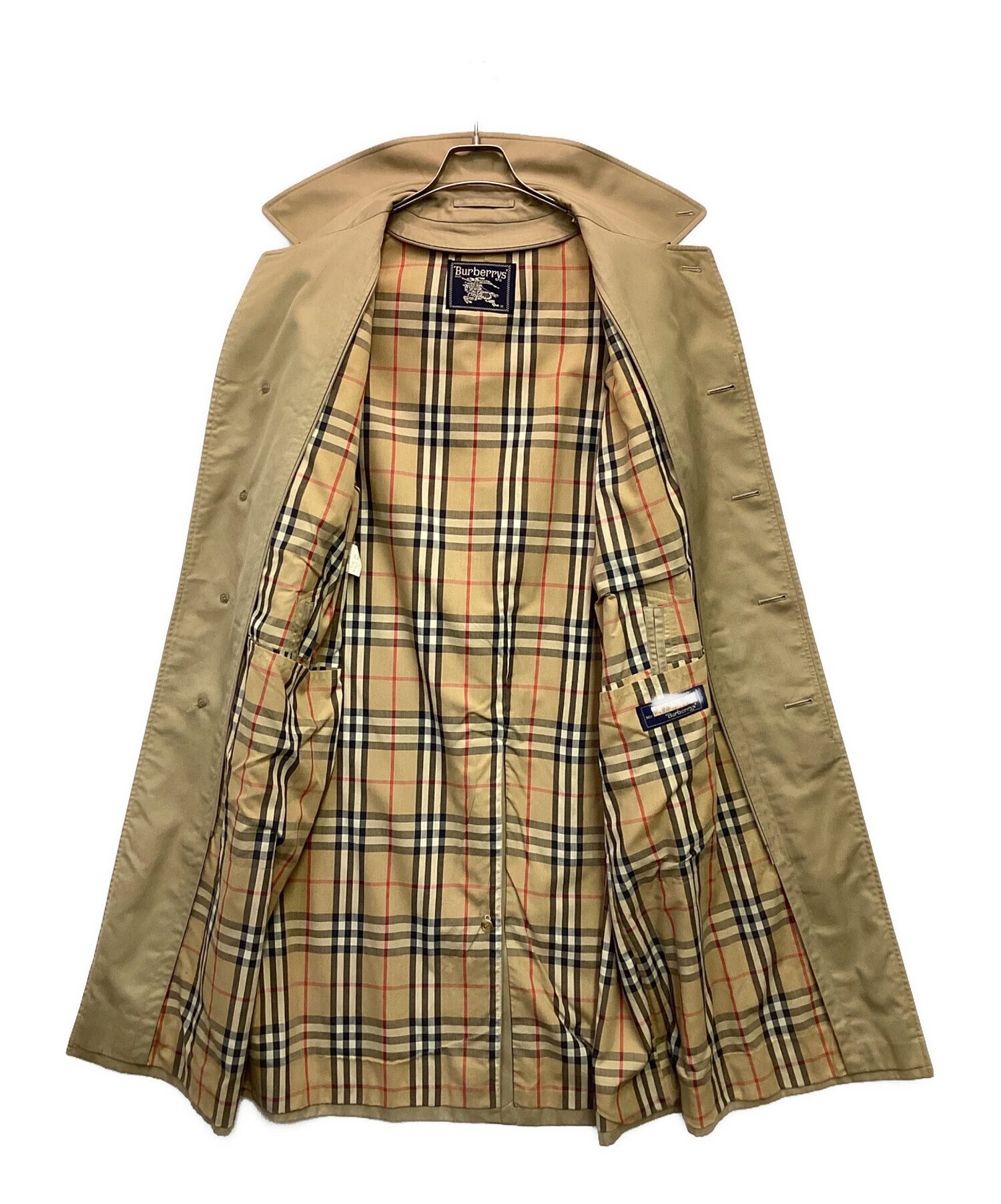 バーバリー ステンカラースプリングコートライトベージュ　40サイズ Burberry サイズ50 ステンカラーコート バーバリー イングランド製