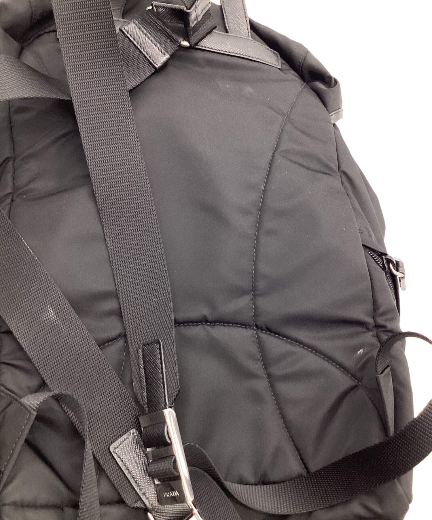 中古・古着通販】PRADA (プラダ) ナイロンリュックサック ブラック