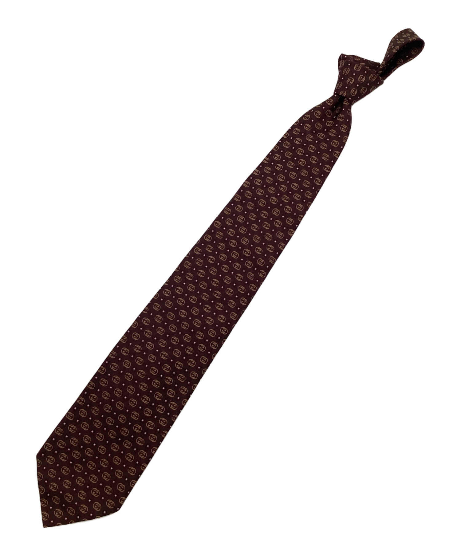 中古・古着通販】GUCCI (グッチ) ネクタイ ブラウン×ベージュ サイズ
