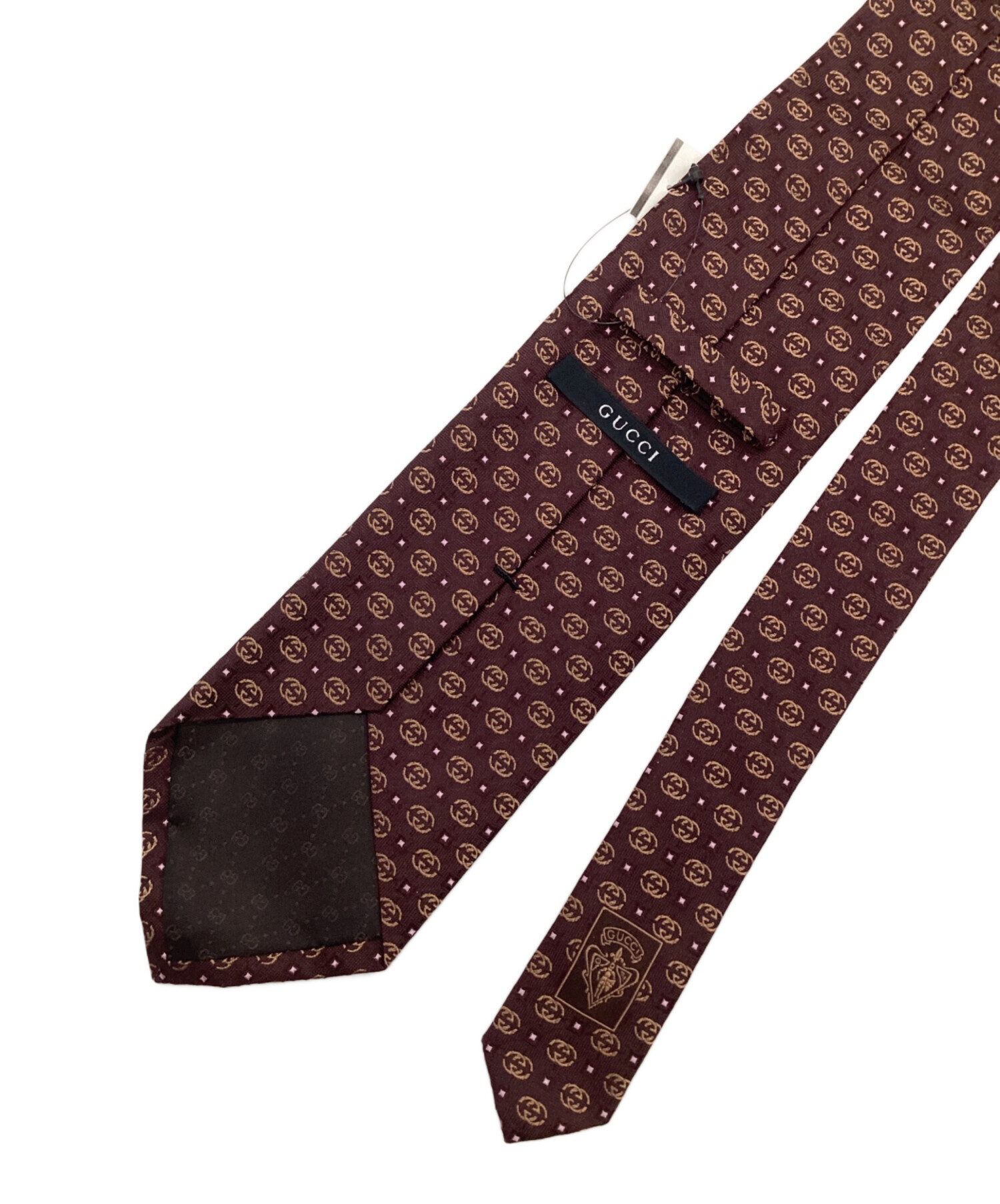 中古・古着通販】GUCCI (グッチ) ネクタイ ブラウン×ベージュ サイズ