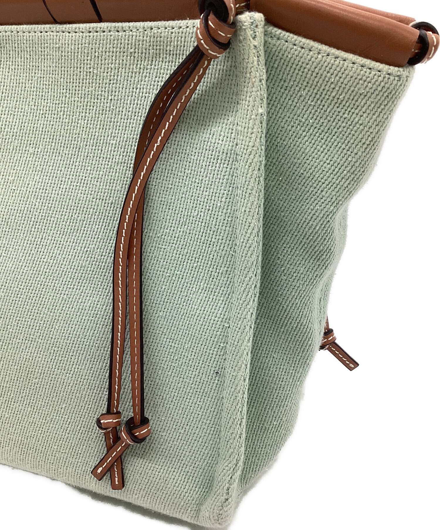 中古・古着通販】LOEWE (ロエベ) クッショントート スモール グリーン