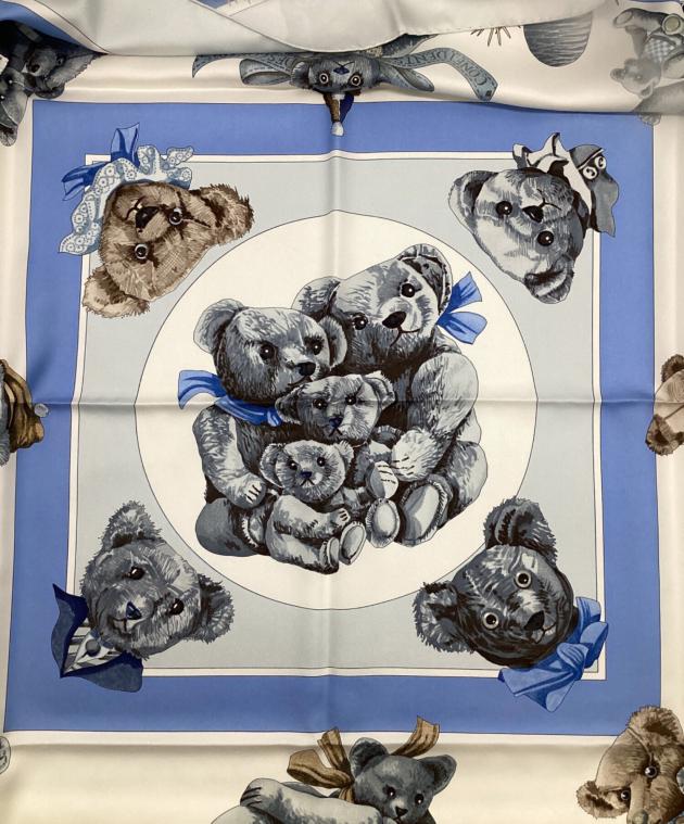 エルメスのノベルティグッズのテディベア　中古品 中古・古着通販】HERMES (エルメス) カレ90 CONFIDENTS DES COEURS（心