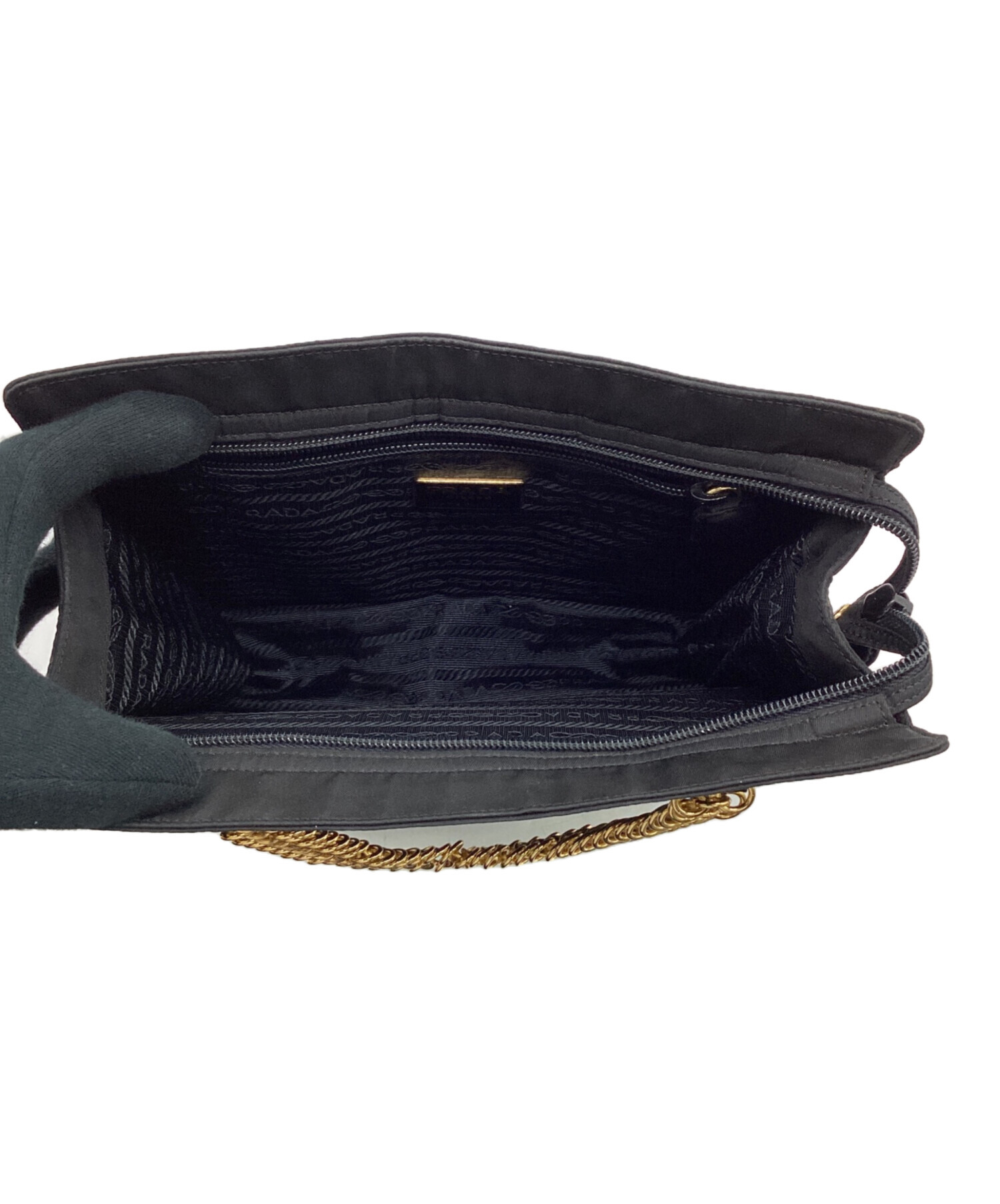 中古・古着通販】PRADA (プラダ) チェーンバッグ ブラック｜ブランド