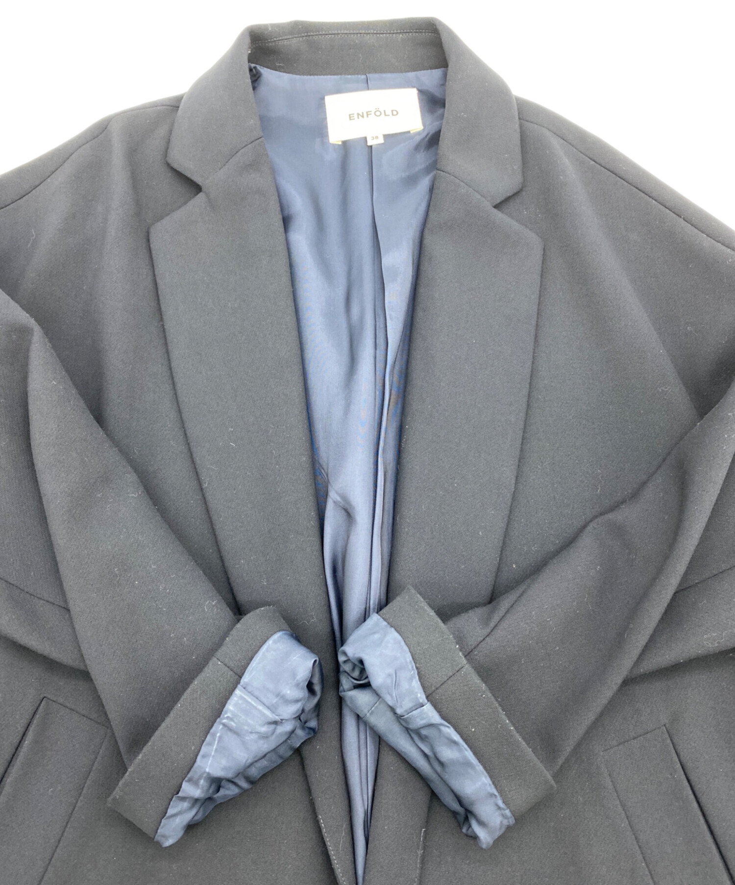 中古・古着通販】ENFOLD (エンフォルド) チェスターコート ネイビー