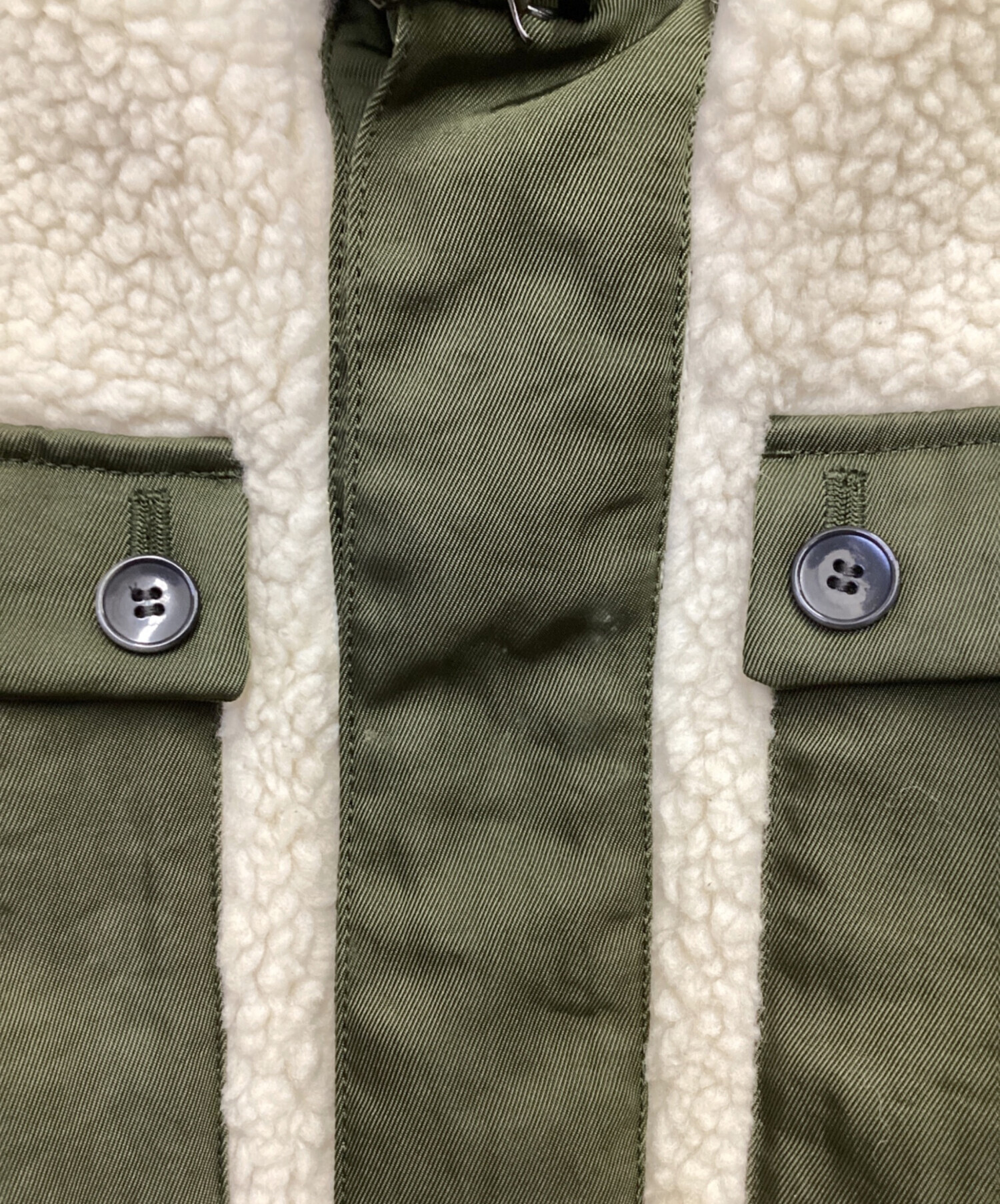 中古・古着通販】EZUMI (エズミ) ミリタリーボアブルゾン ホワイト