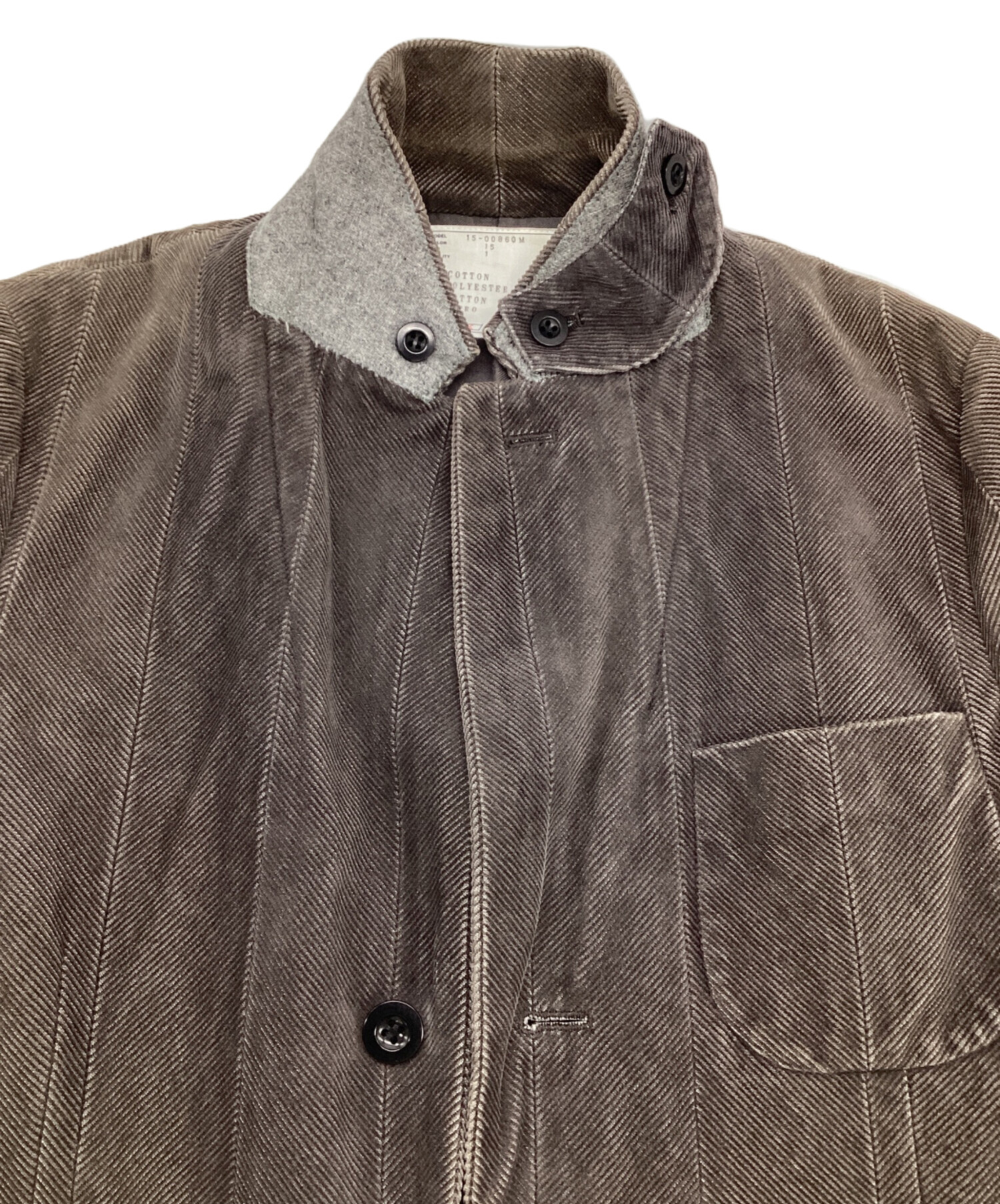 中古・古着通販】sacai (サカイ) テーラードジャケット ブラウン