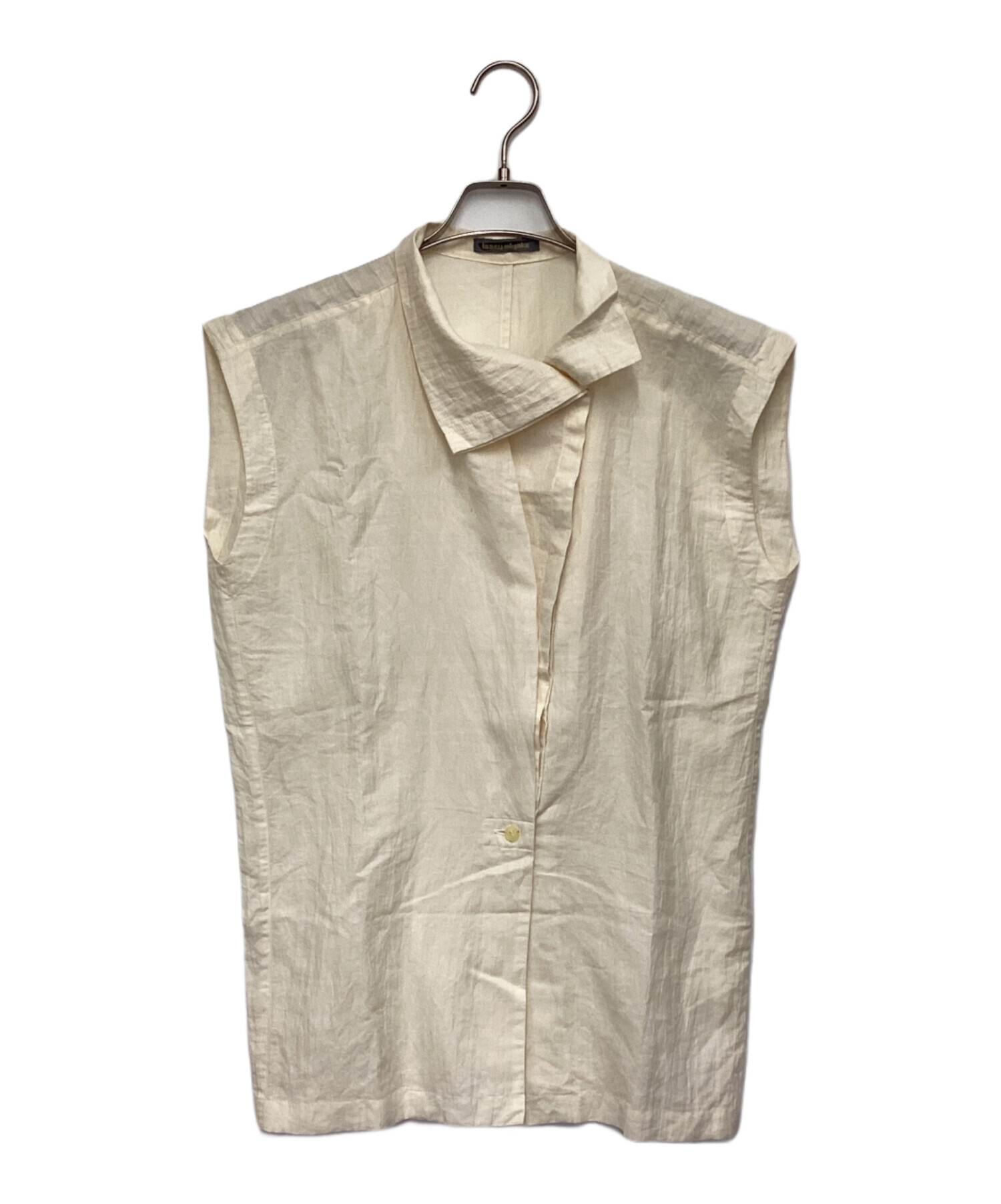中古・古着通販】ISSEY MIYAKE (イッセイミヤケ) リネン混ノースリーブ 
