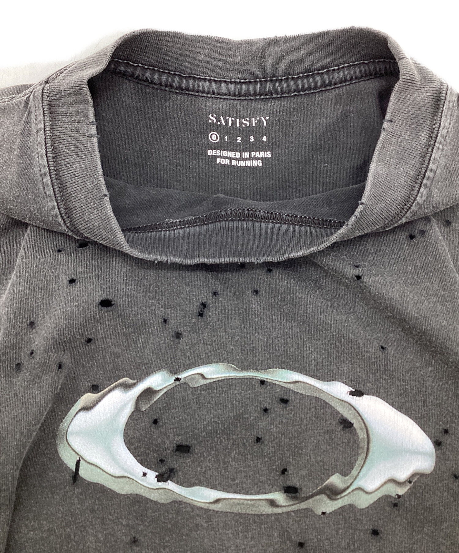 satisfy サティスファイ Tシャツ モステック　ダメージ加工　希少初期　２ 中古・古着通販】Satisfy (サティスファイ) MothTech T-Shirt グレー