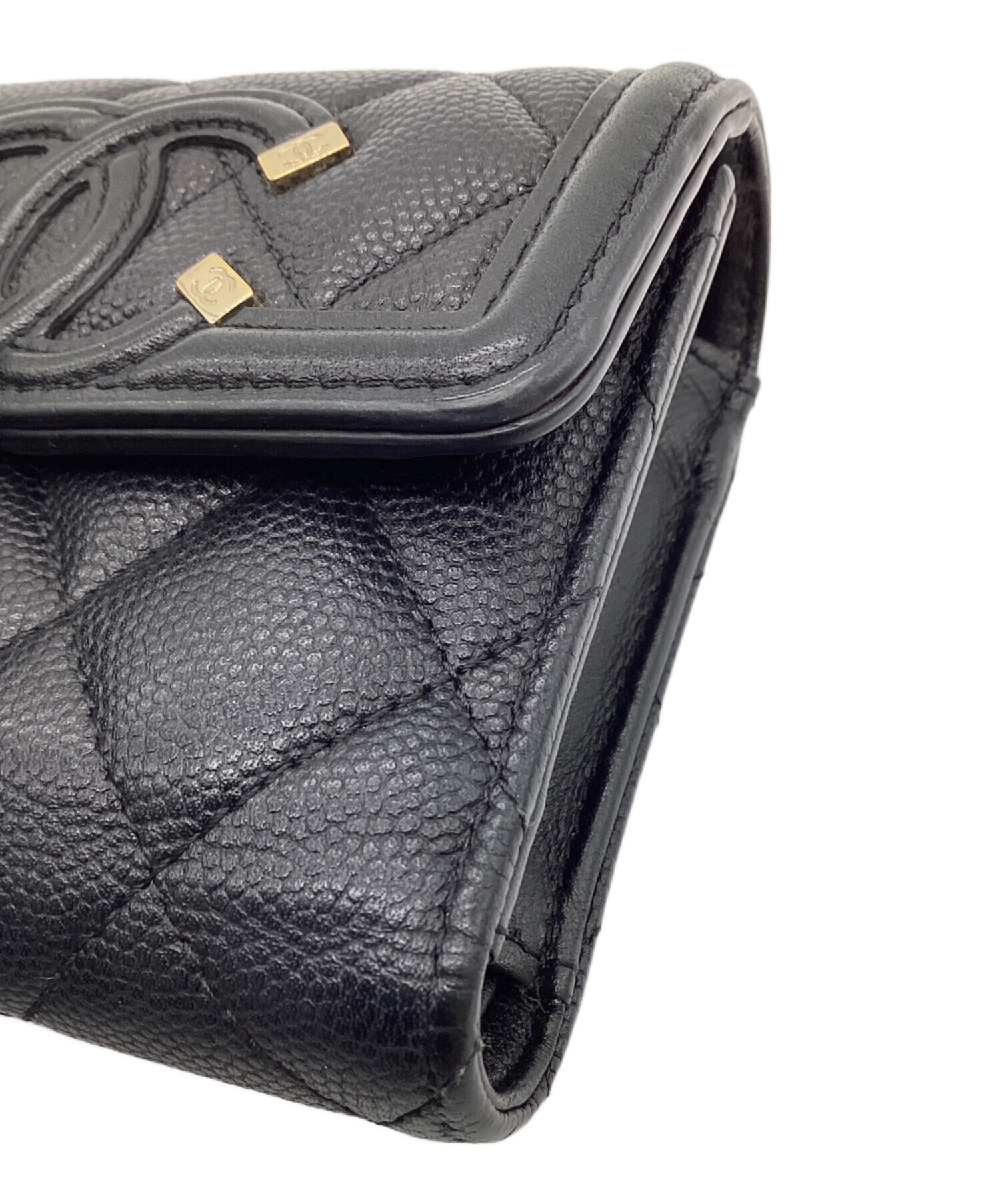 中古・古着通販】CHANEL (シャネル) CCフィリングリー キャビアスキン