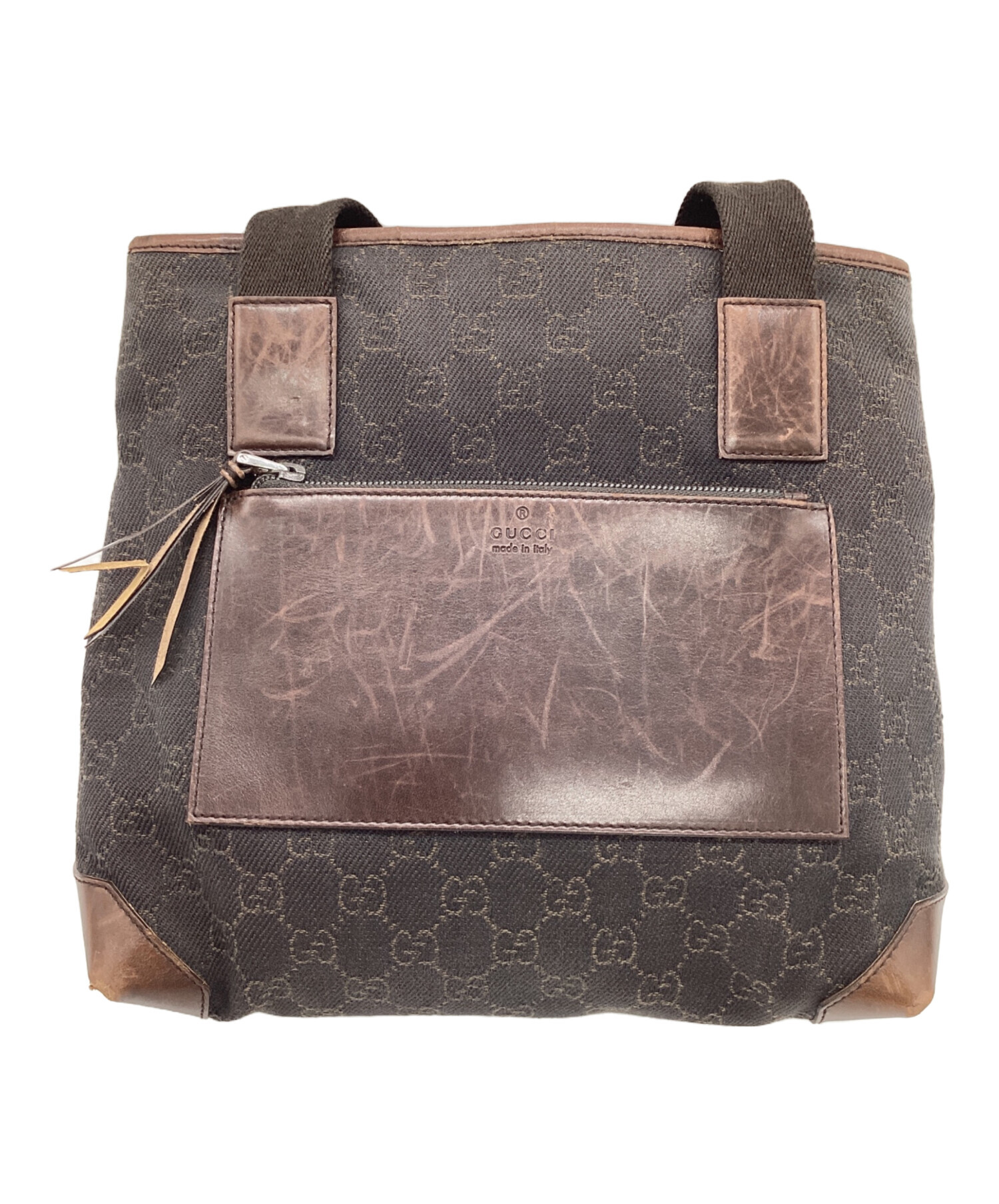 中古・古着通販】GUCCI (グッチ) GGキャンバス トートバッグ ブラウン