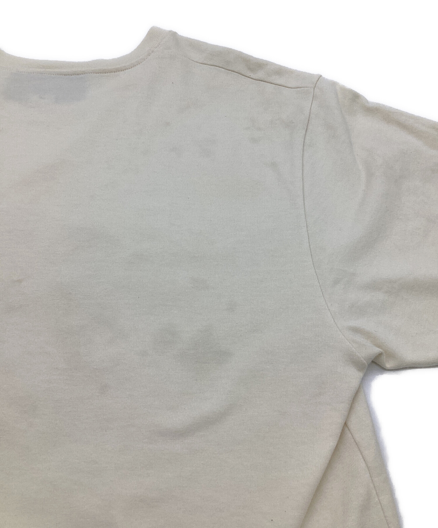 中古・古着通販】GUCCI (グッチ) テニスロゴ刺繍 半袖Tシャツ ベージュ 
