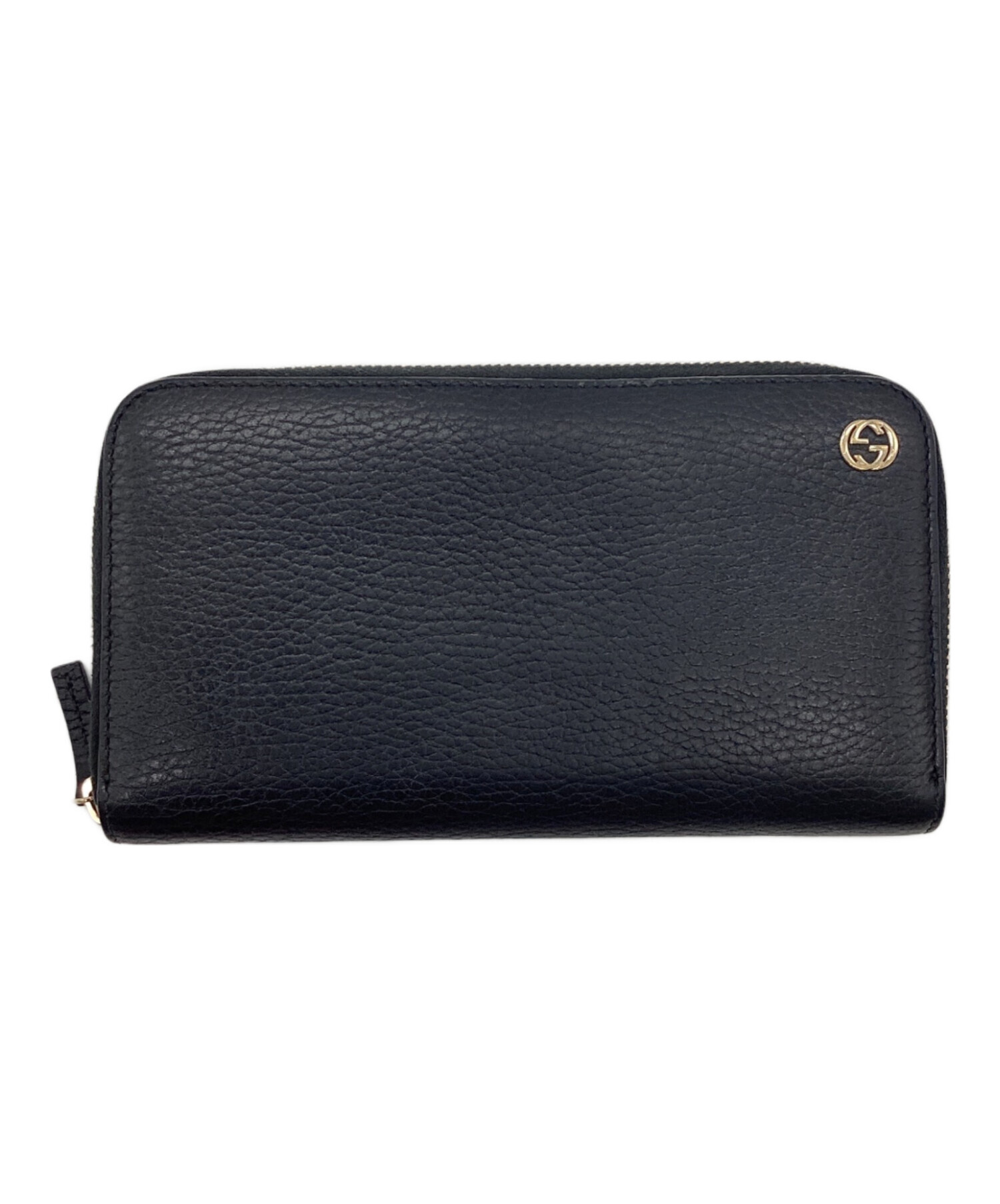 中古・古着通販】GUCCI (グッチ) ラウンドファスナー長財布 ブラック 