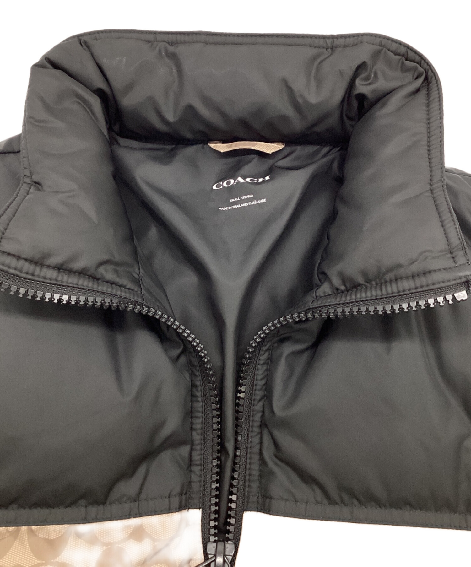 COACH ダウンジャケット ブラック/ベージュ