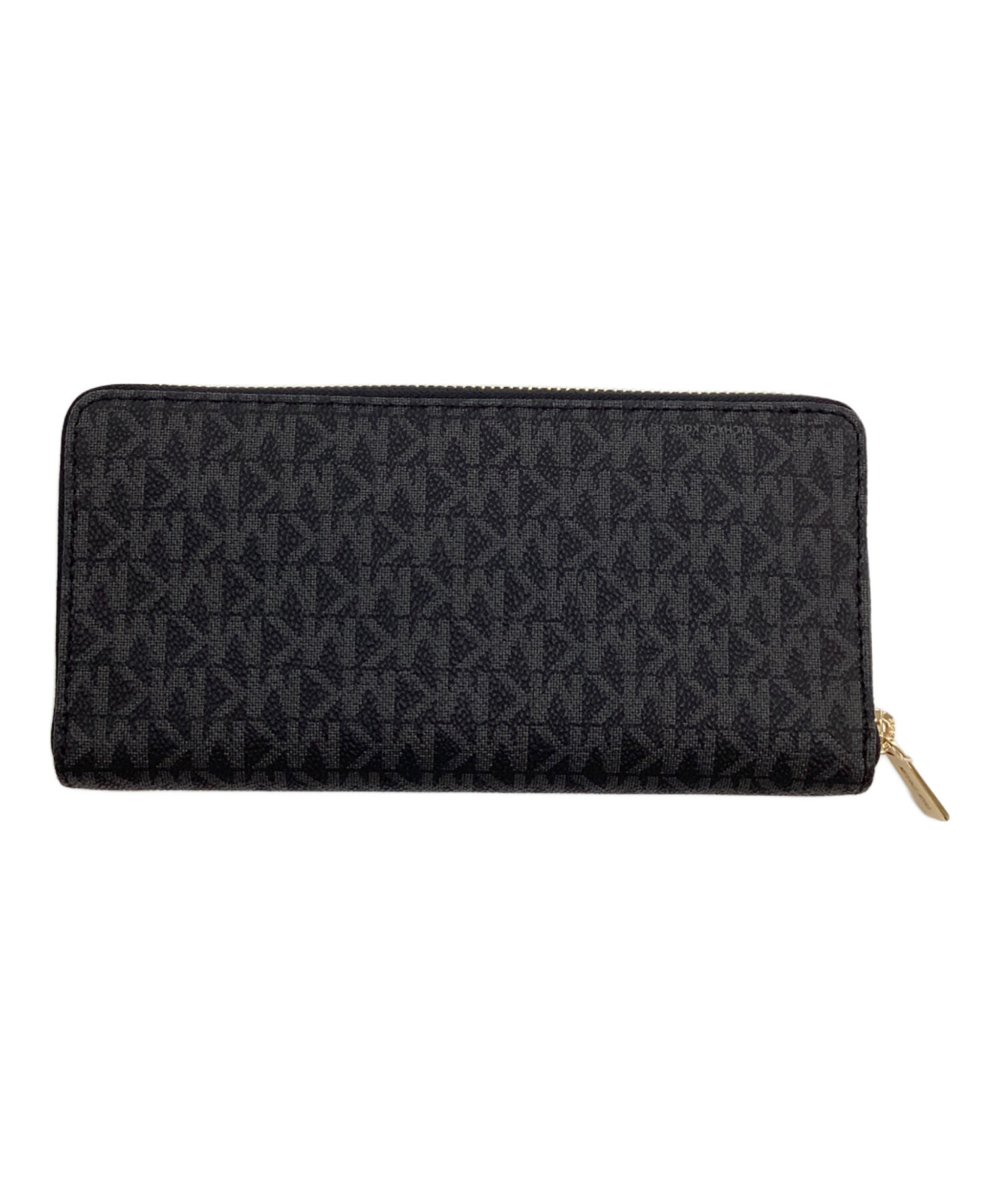 【未使用品】マイケルコース シグネチャー ラウンドファスナー 長財布 ブラック 中古・古着通販】MICHAEL KORS (マイケルコース) ラウンドファスナー長