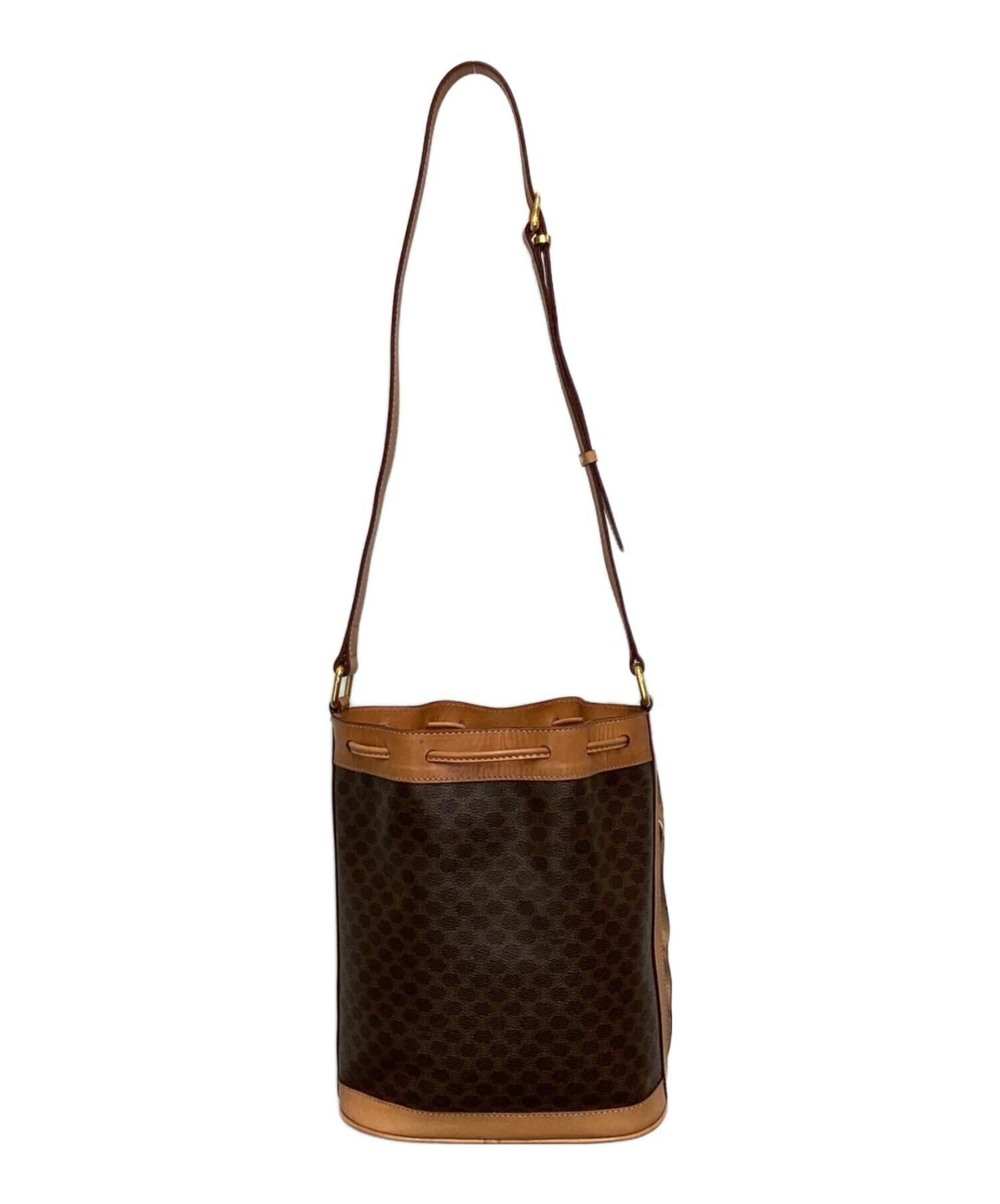中古・古着通販】CELINE (セリーヌ) 巾着ショルダーバッグ ダーク 