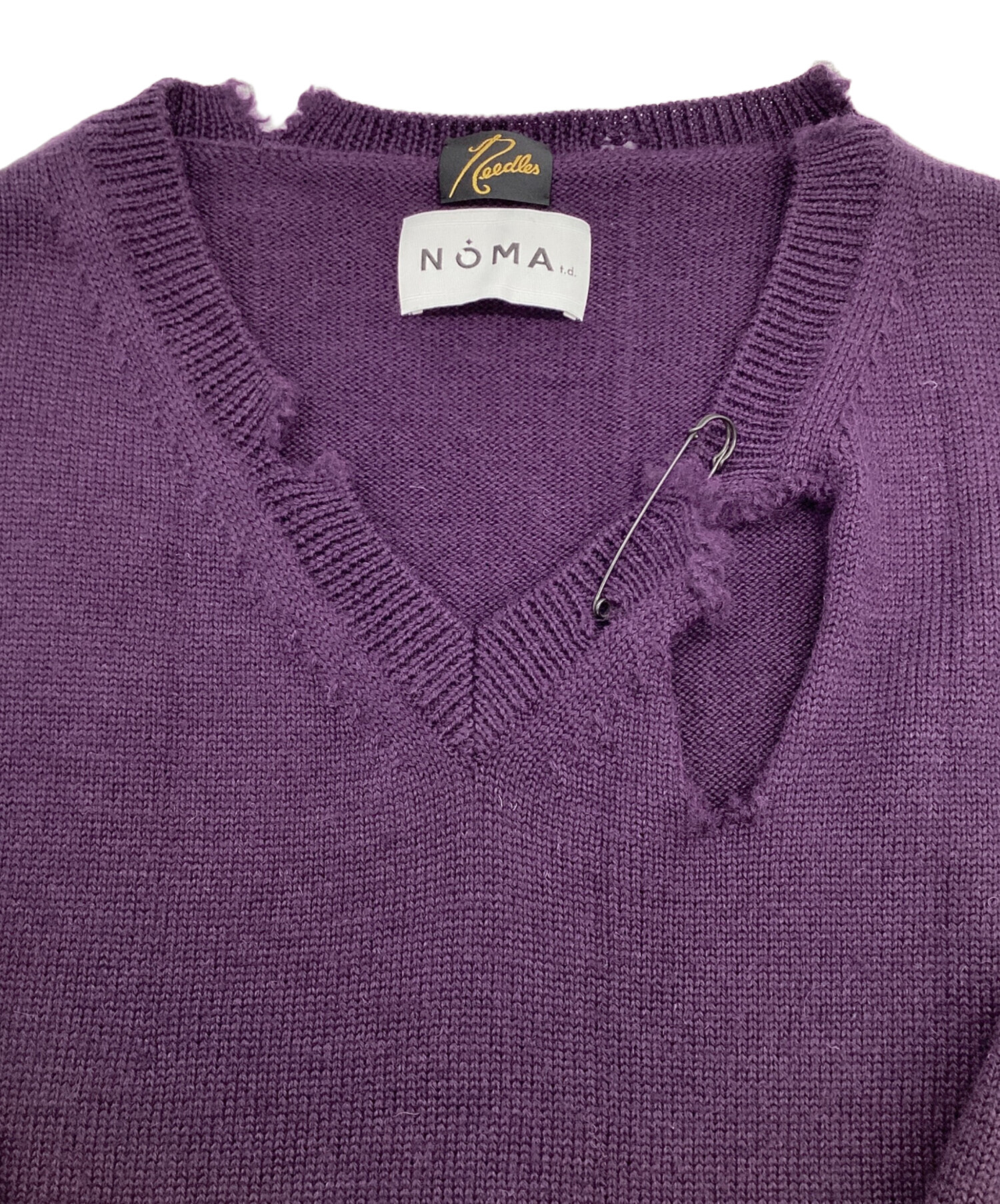購入無ければ消します。Needles × Noma t.d 黒 Vネック ニット 【公式 