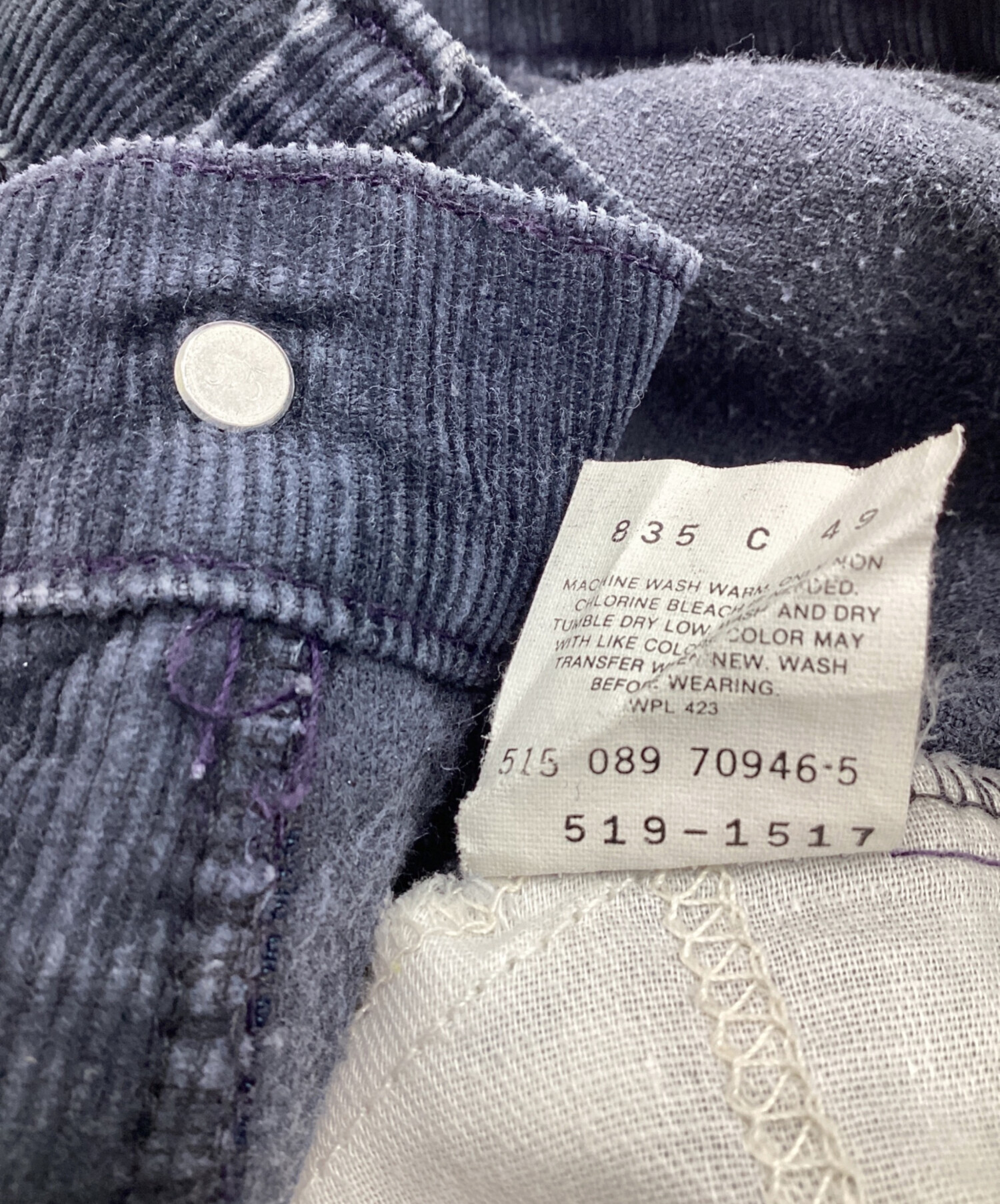 【HTCスタッズ】Levi’s 519コーデュロイパンツ HTCスタッズ】Levi's 519コーデュロイパンツ